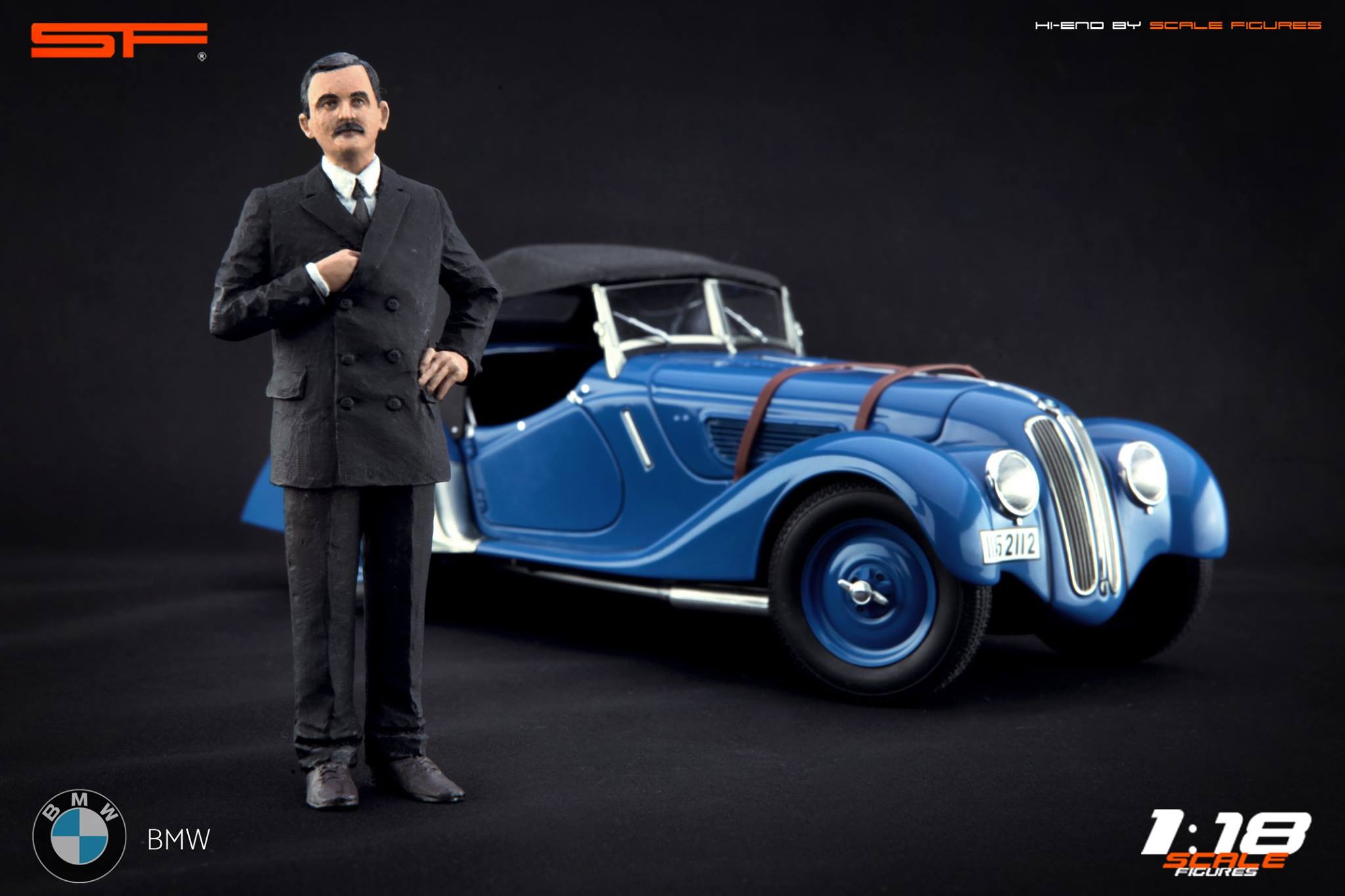1/18 KARL FRIEDRICH RAPP BMW-Founder von SF Scale Figures - Handarbeit -