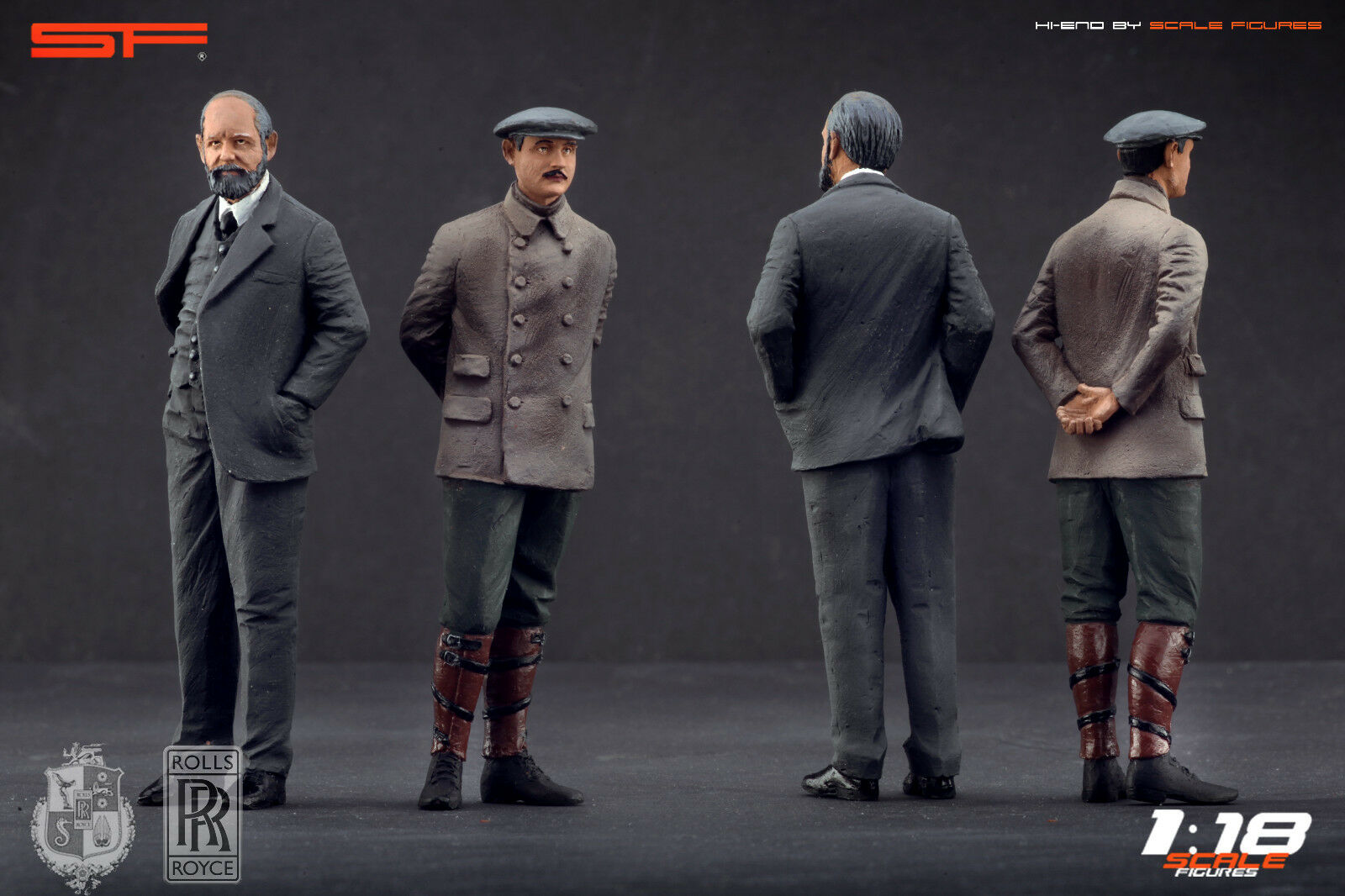 1/18 Charles ROLLS & Henry ROYCE von SF Scale Figures - Handarbeit - pre-owned TS994