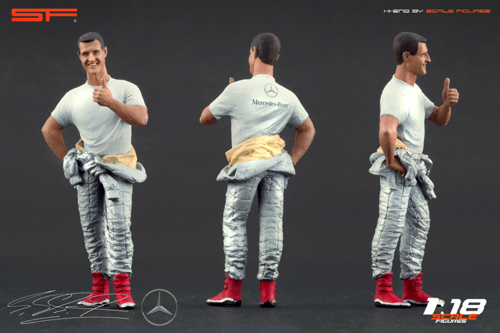 1/18 Michael Schumacher Mercedes-Benz von SF Scale Figures - Handarbeit -