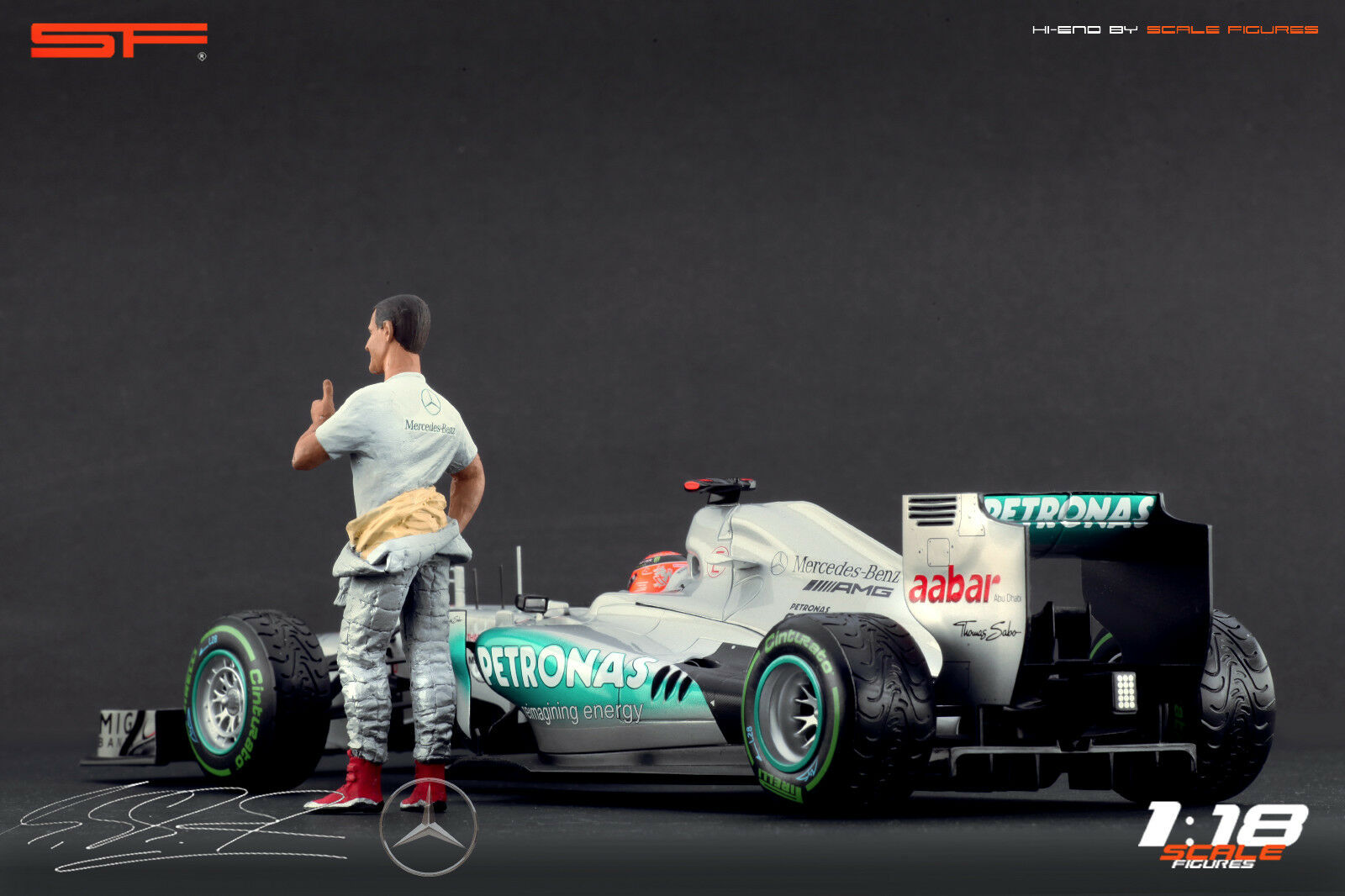 1/18 Michael Schumacher Mercedes-Benz von SF Scale Figures - Handarbeit -