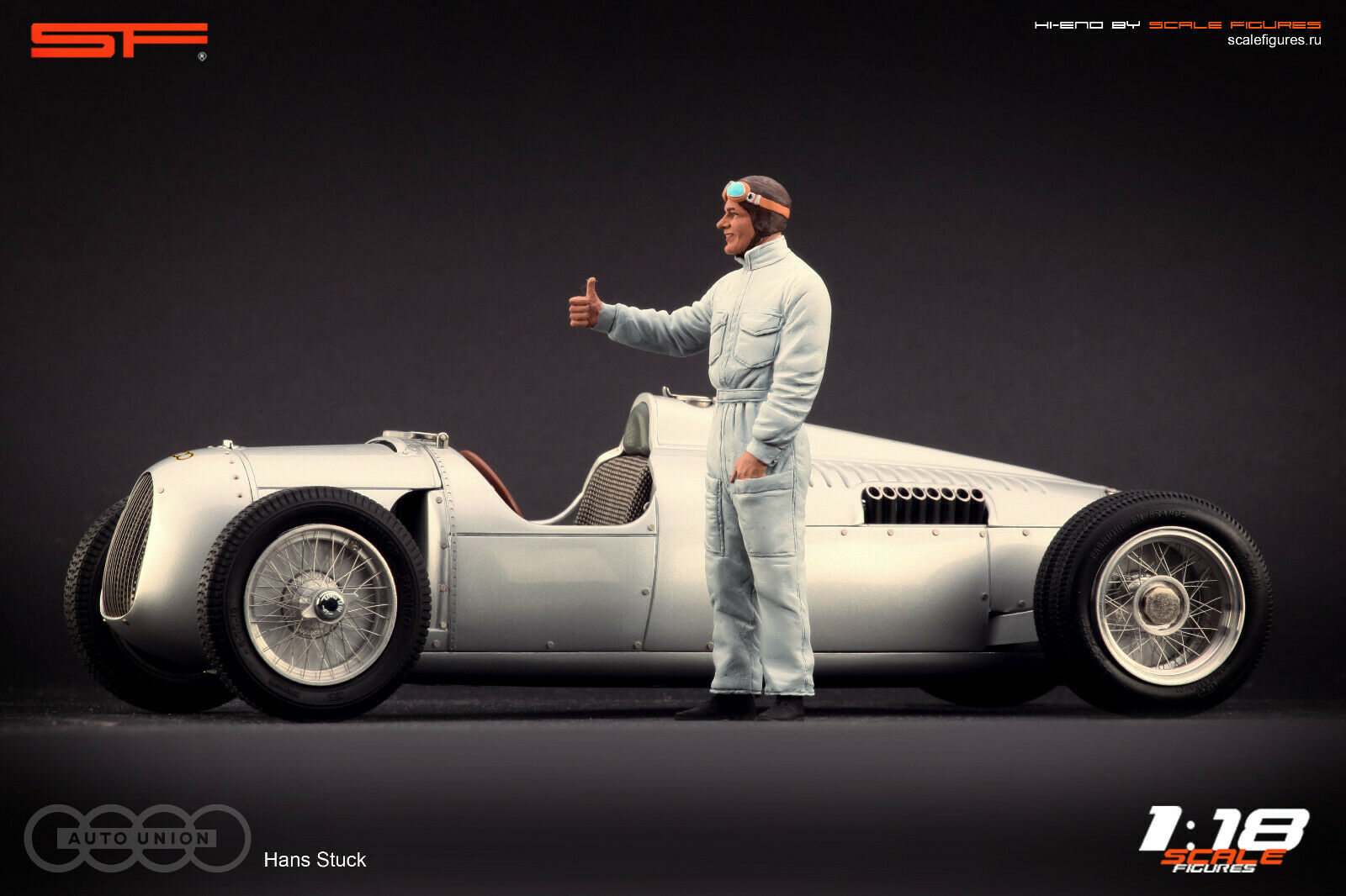 1/18 Hans STUCK von SF Scale Figures - Handarbeit -