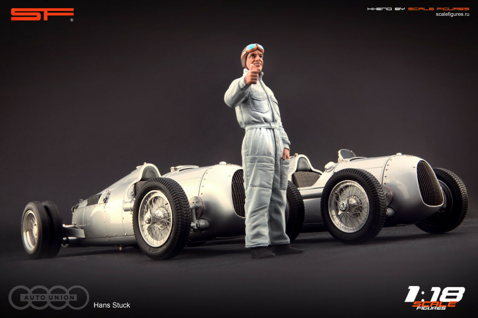 1/18 Hans STUCK von SF Scale Figures - Handarbeit -