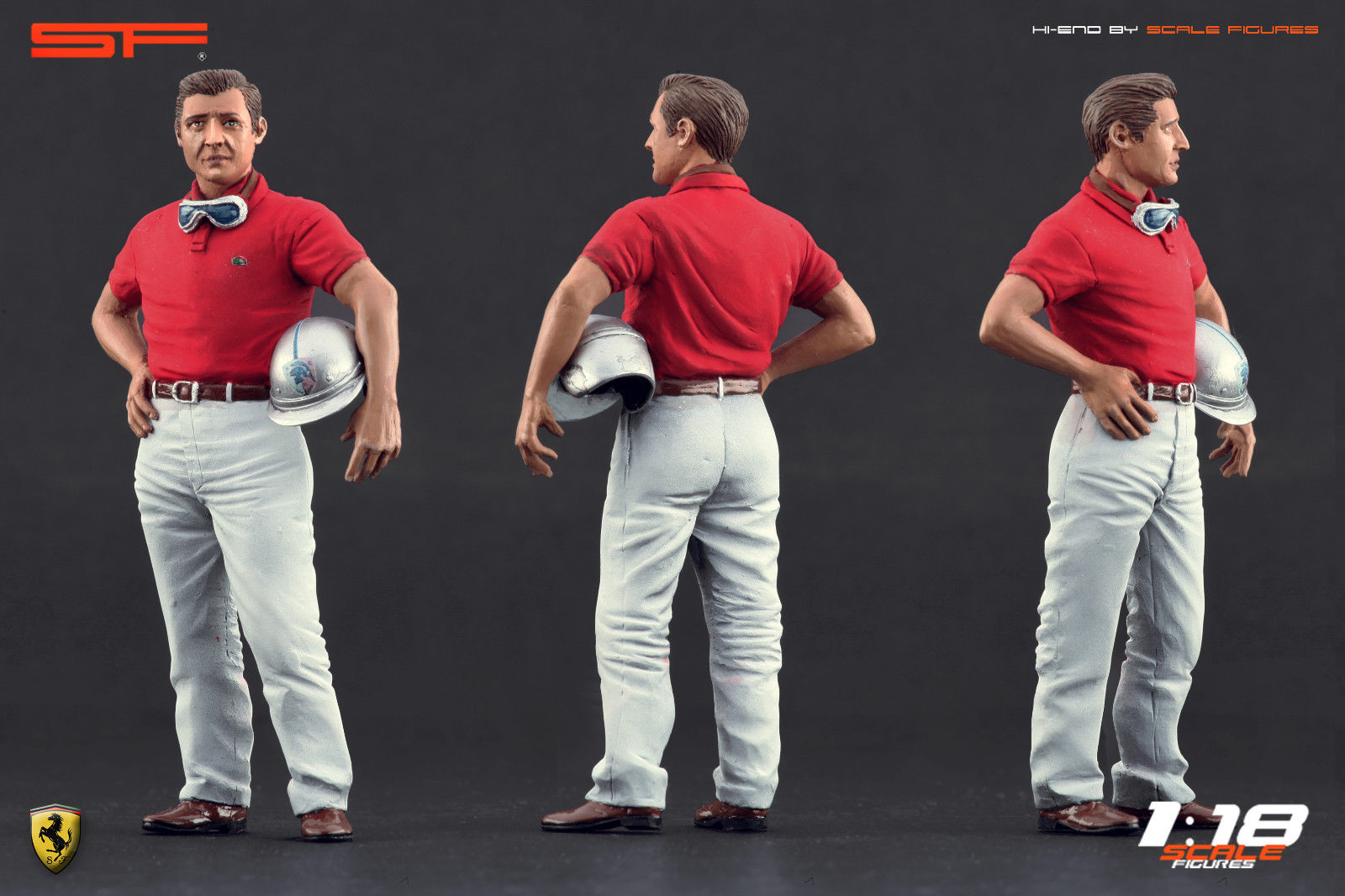 1/18 Rennfahrerfigur Graf BERGHE v. TRIPS von SF Scale Figures - Handarbeit - SF118084-