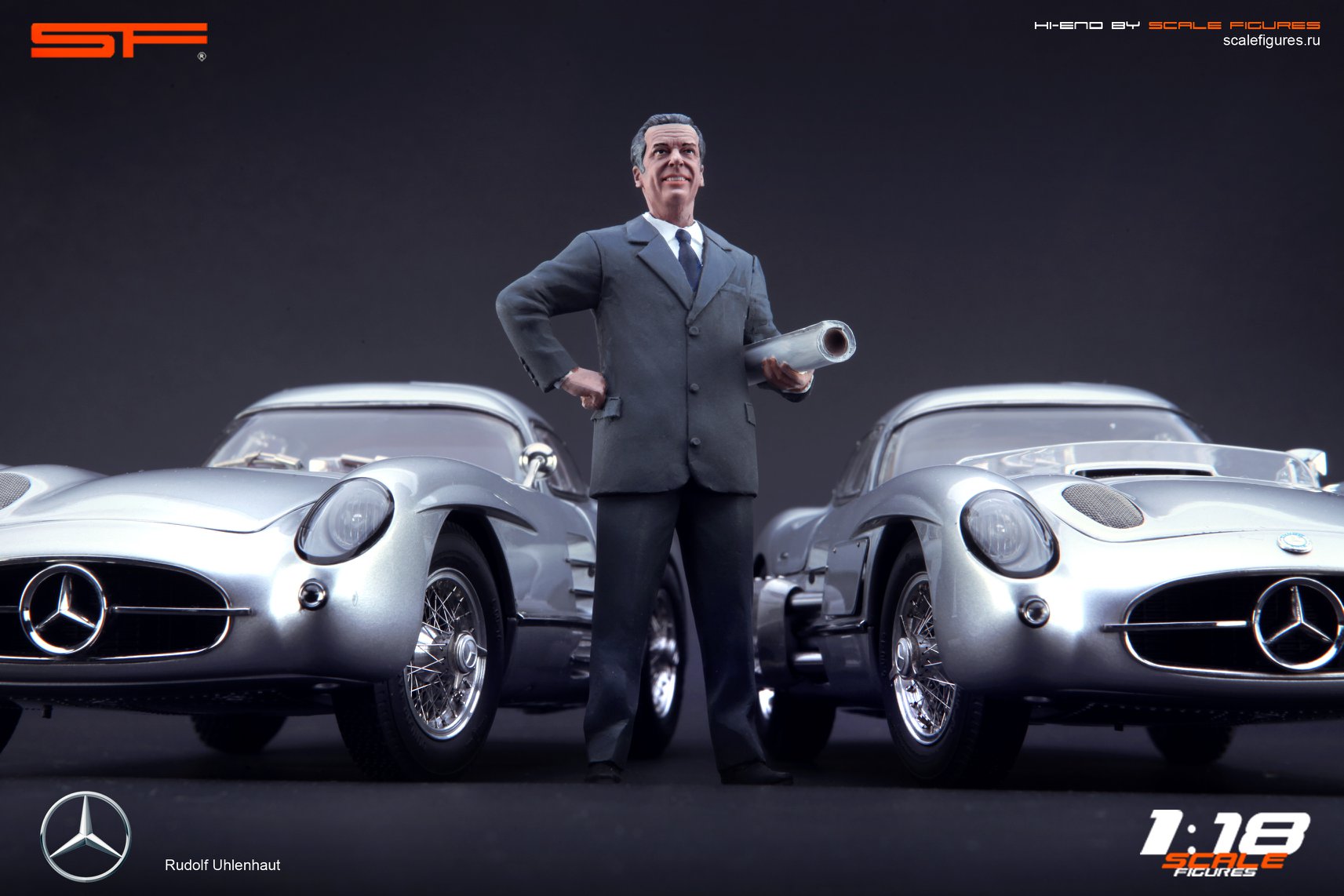 1/18 Konstrukteursfigur Rudolph UHLENHAUT von SF Scale Figures - Handarbeit-