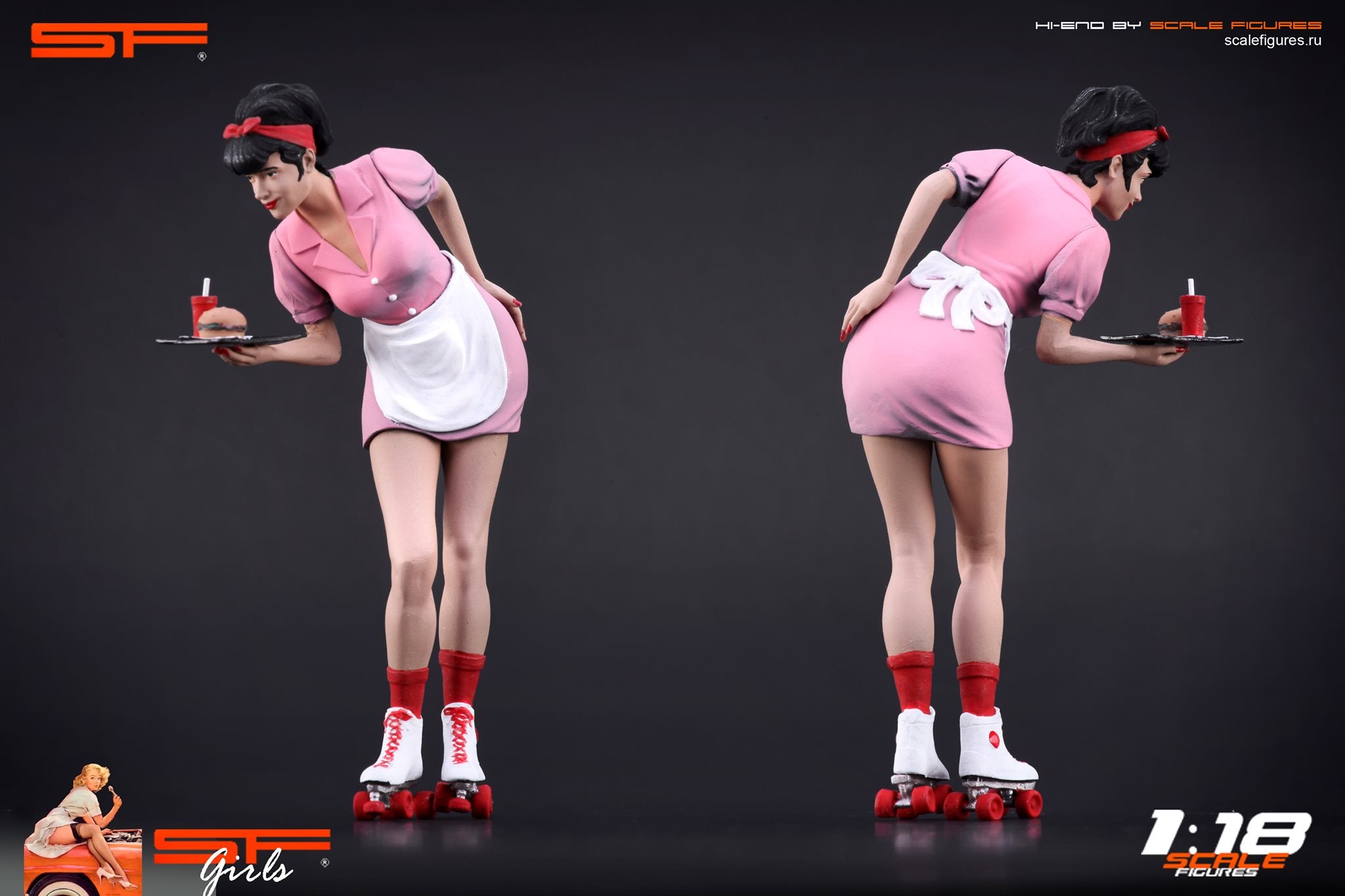 1/18 Waitress Girl von SF Scale Figures - Handarbeit-