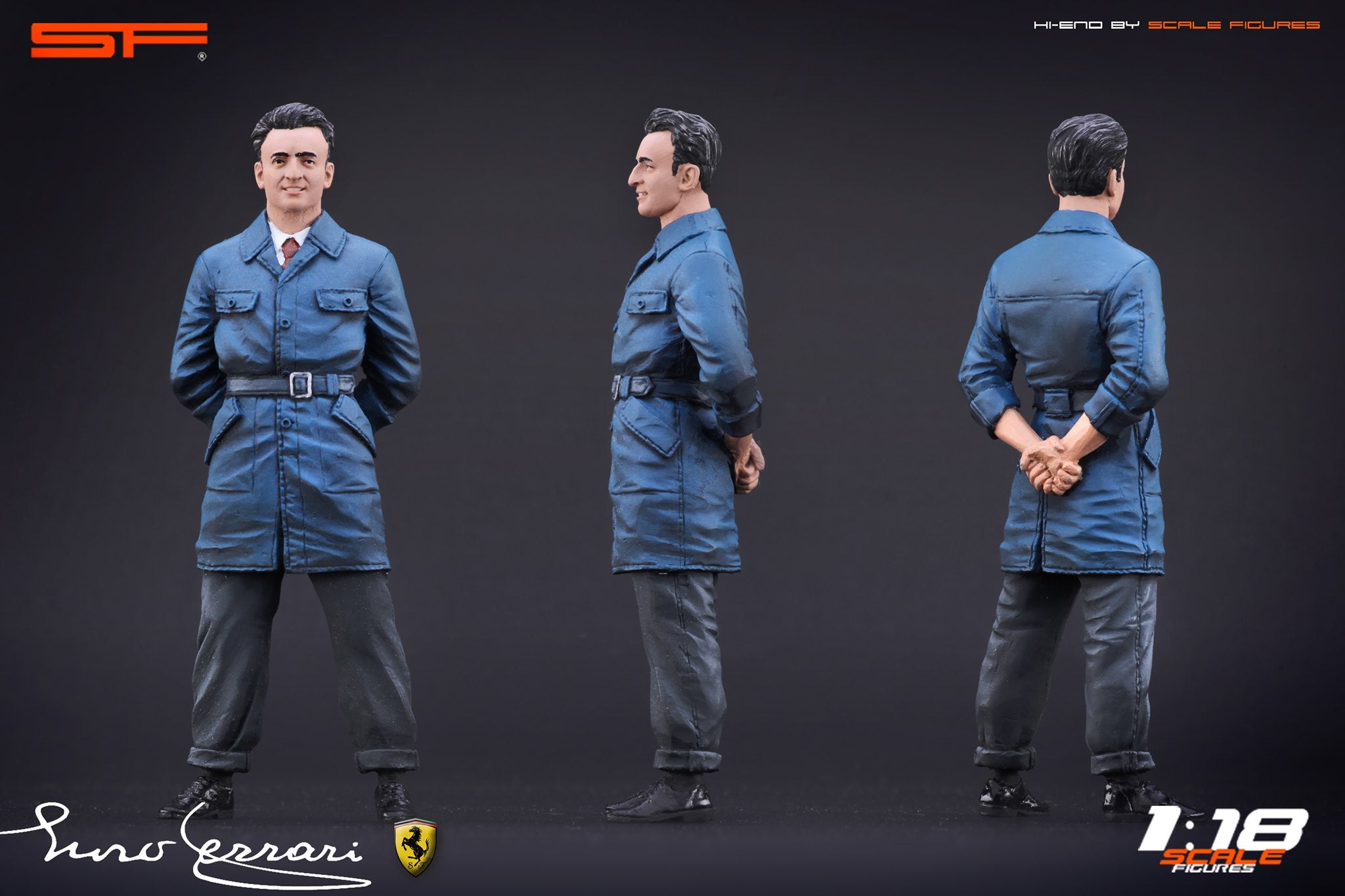 1/18 Konstrukteur Young ENZO FERRARI von SF Scale Figures - Handarbeit--