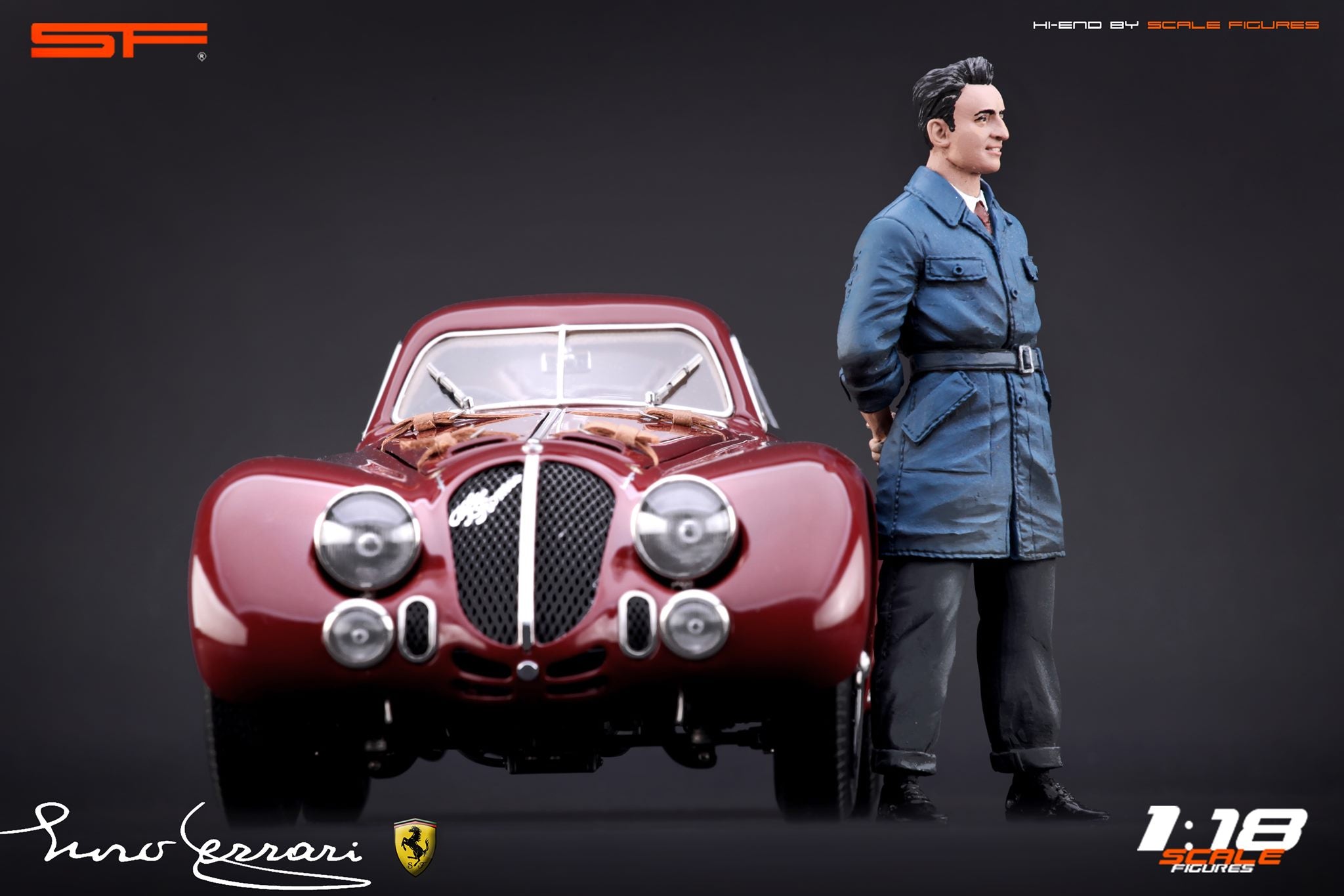 1/18 Konstrukteur Young ENZO FERRARI von SF Scale Figures - Handarbeit--