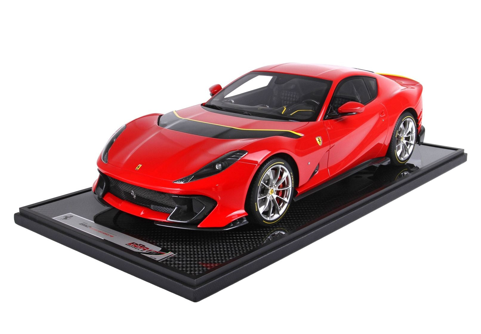 1/12 BBR Ferrari 812 Competizione Yellow details Rosso Corsa 322 BBR1215B2