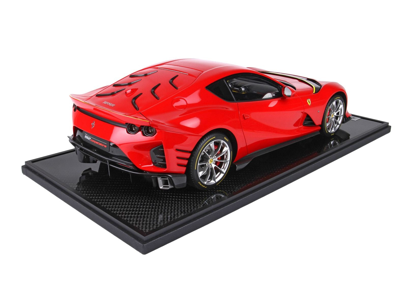 1/12 BBR Ferrari 812 Competizione Yellow details Rosso Corsa 322 BBR1215B2