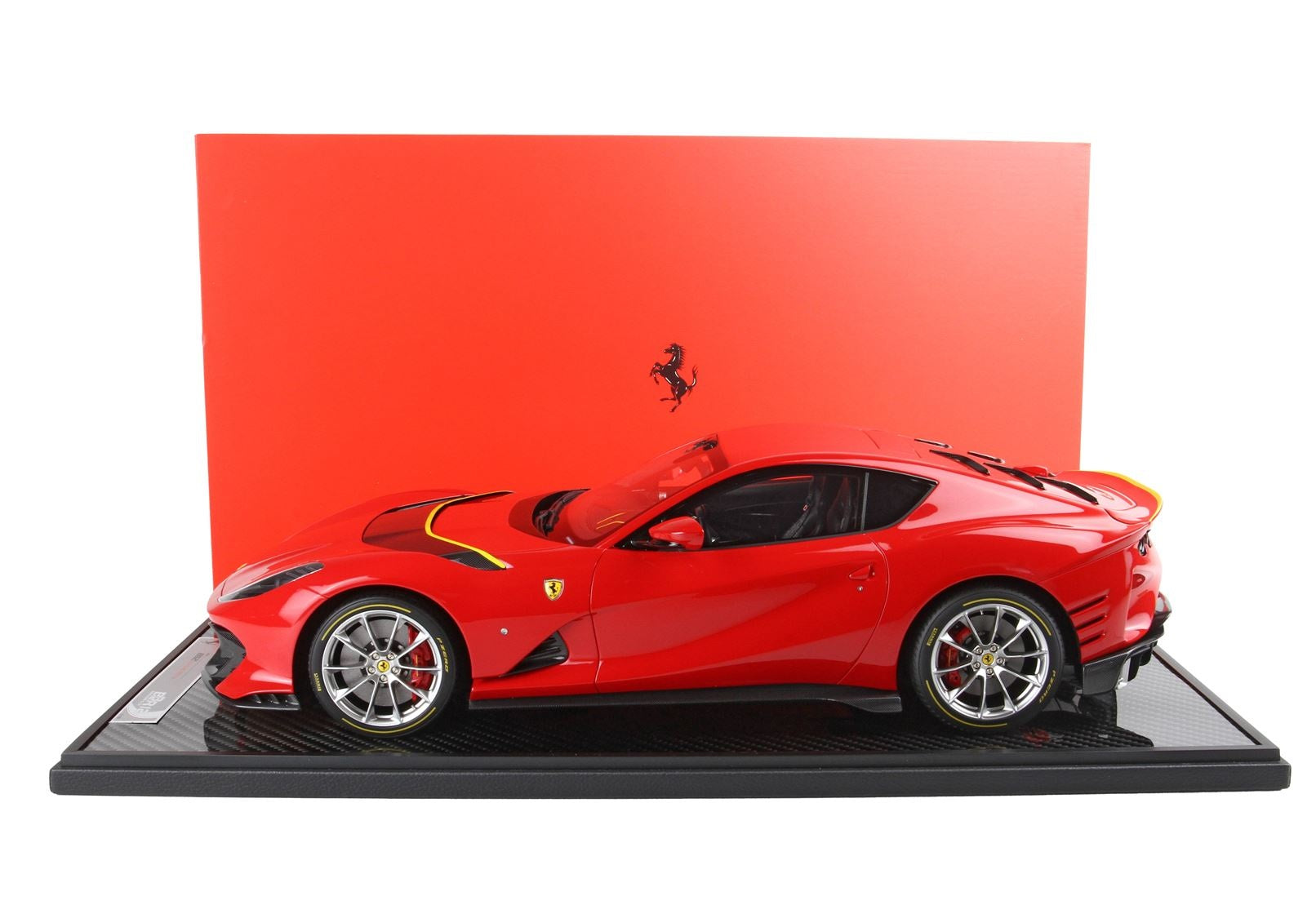1/12 BBR Ferrari 812 Competizione Yellow details Rosso Corsa 322 BBR1215B2