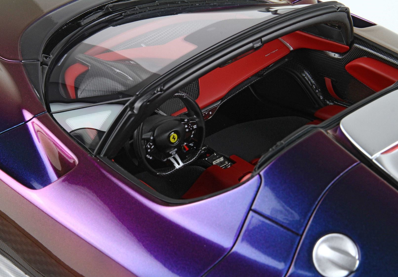 1/12 BBR Ferrari Daytona SP3 Serie Icona Chamaleon purple - Open roof #22/25 BBR1217CHA1