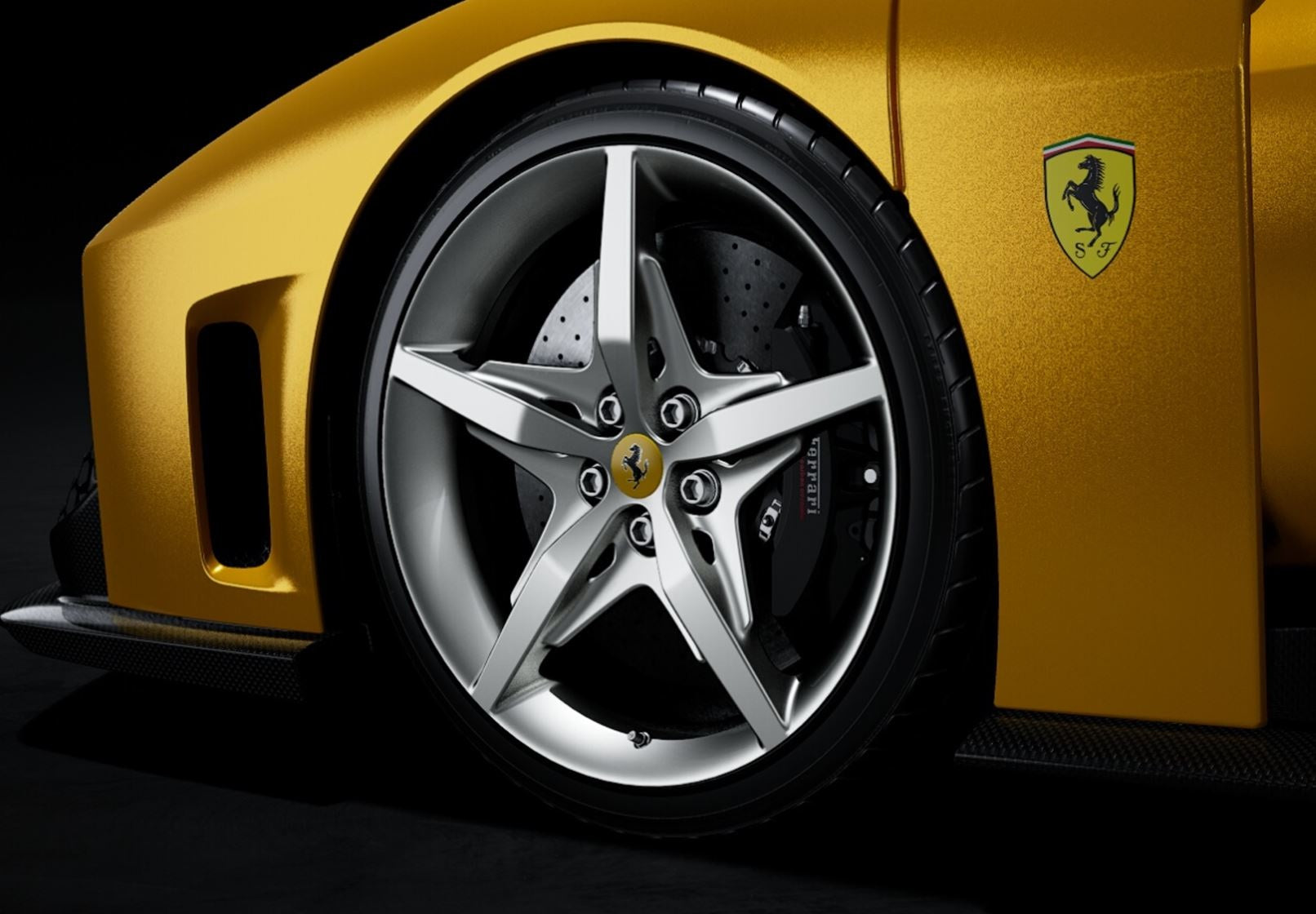1/12 BBR Ferrari F80 carbon optional Giallo Tristrato silver wheels BBR1223B