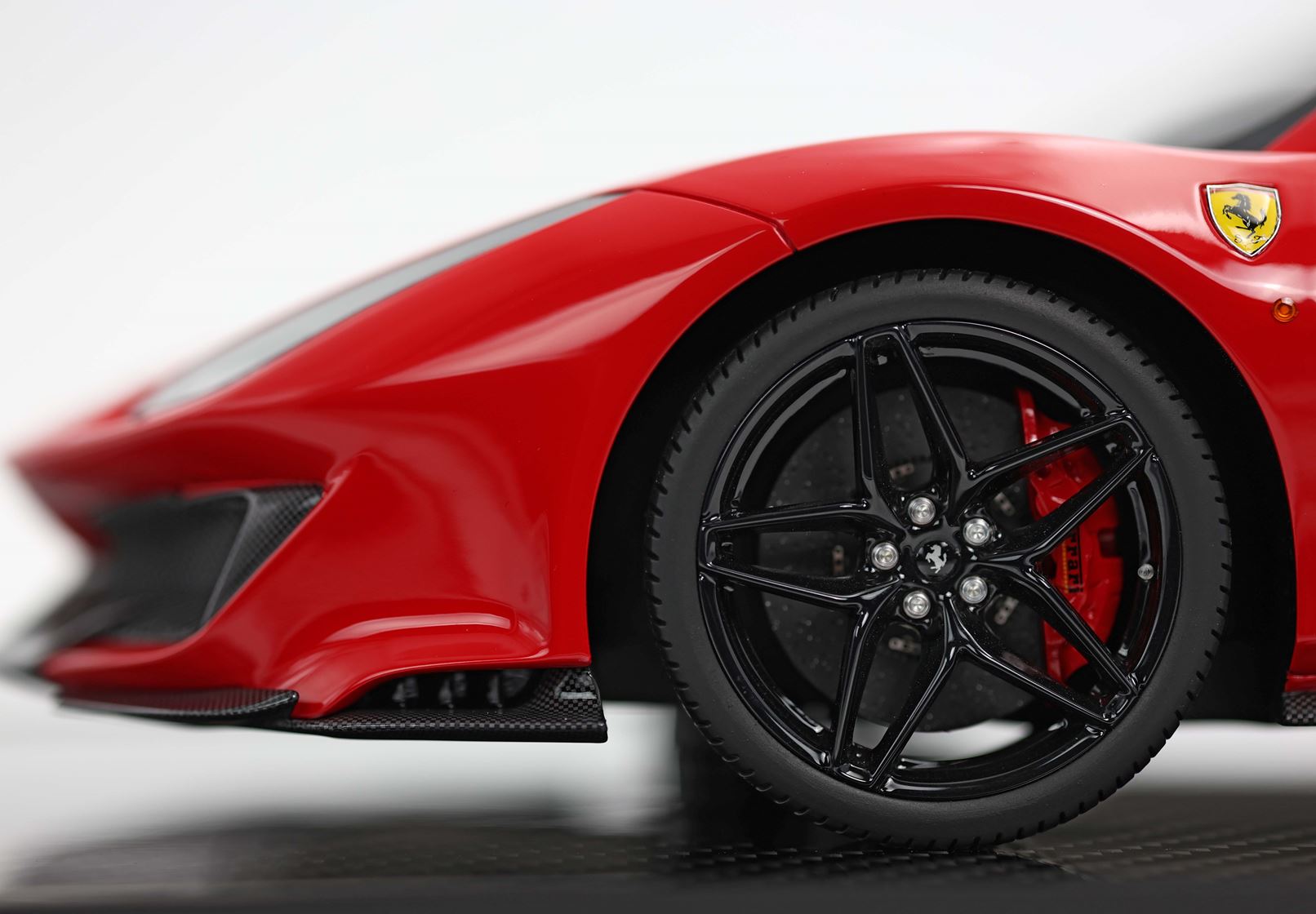 1/12 BBR Ferrari 488 Pista Spider Open roof - Rosso Corsa - black silver stripe LE 30 pcs. BBR1225B