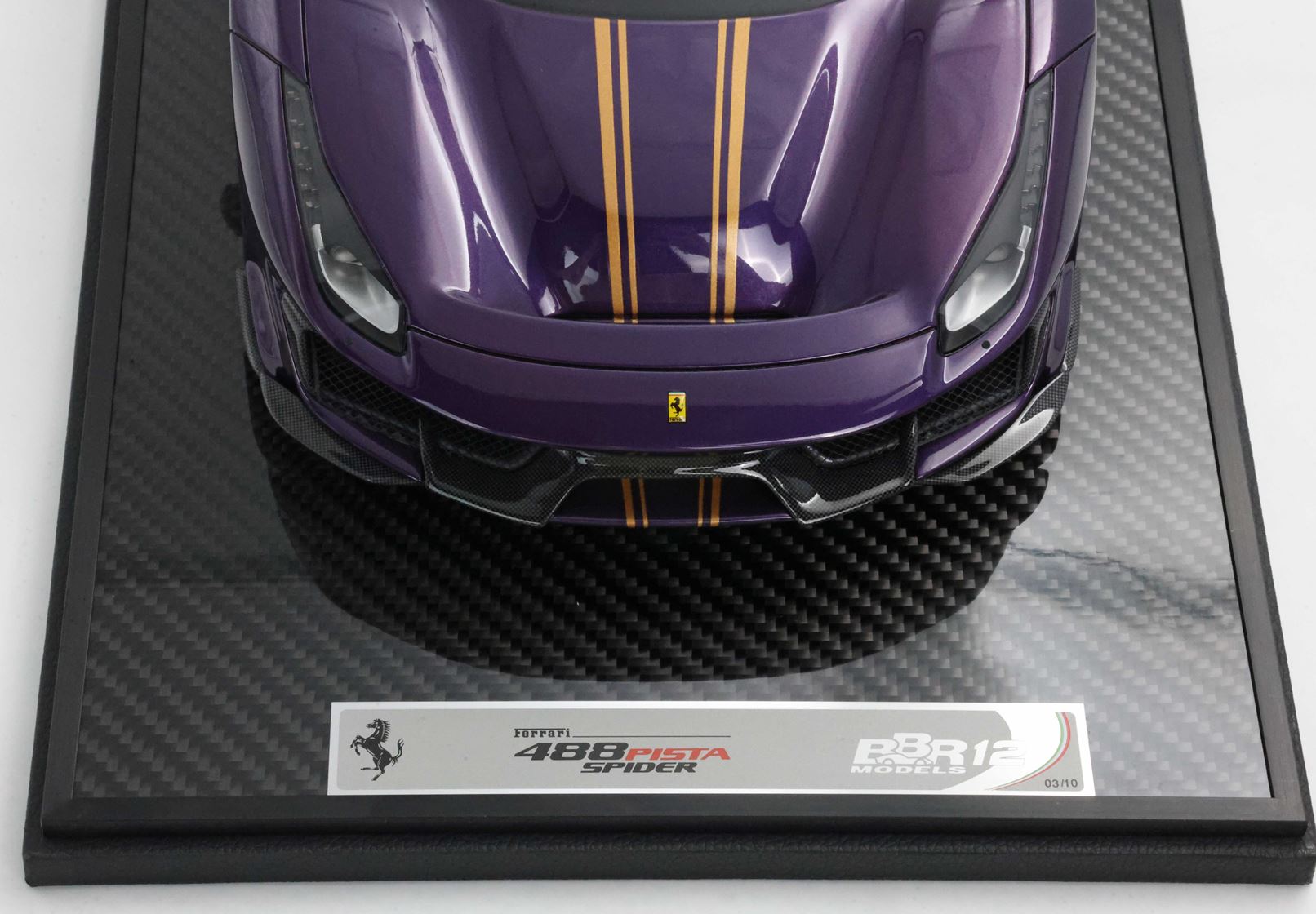 1/12 BBR Ferrari 488 Pista Spider Open roof - Viola Hong Kong - Gold LE 10 pcs. BBR1225E1