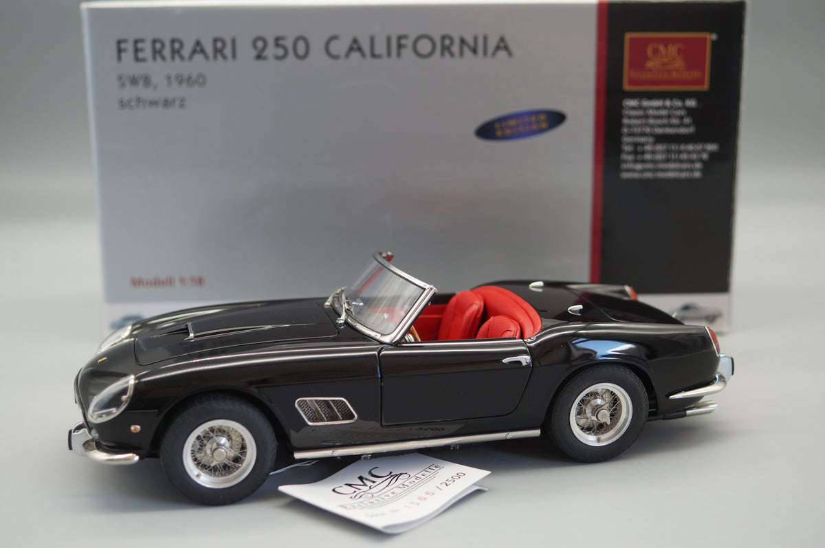 1/18 Ferrari 250 SWB California Spyder 1961 schwarz #1565/2500 CMC M-094  -pre-owned -FH303