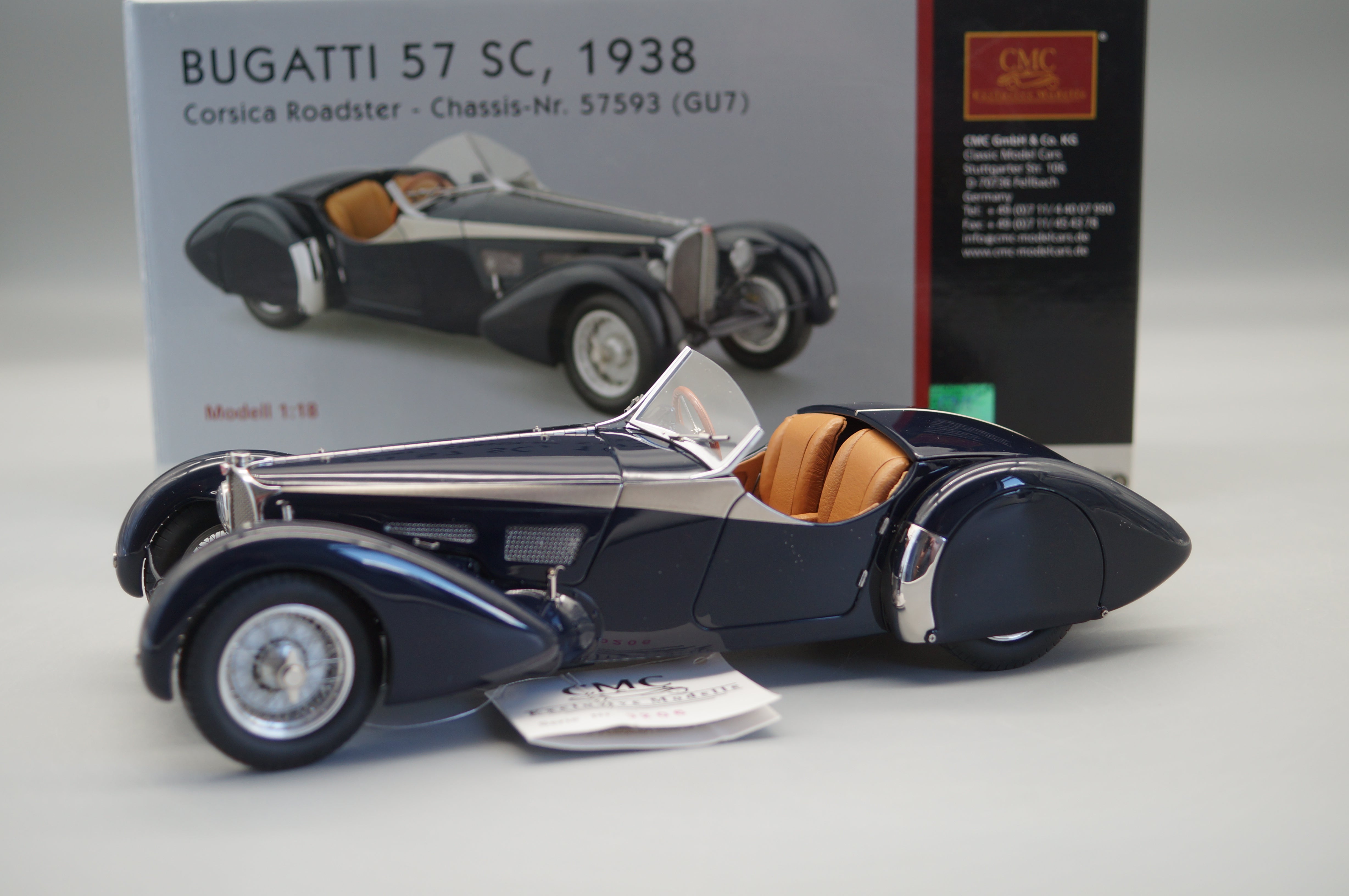 1/18 Bugatti 57 SC Corsica Roadster #0206 CMC M-106 -pre-owned -FH304