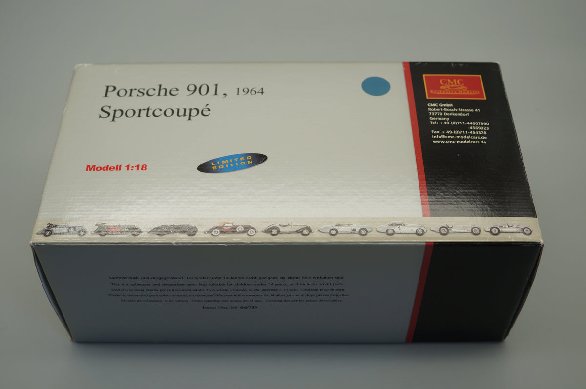 1/18 Porsche 901 Coupe Emailblau #3229 CMC M-067D -PRE-OWNED- FH305