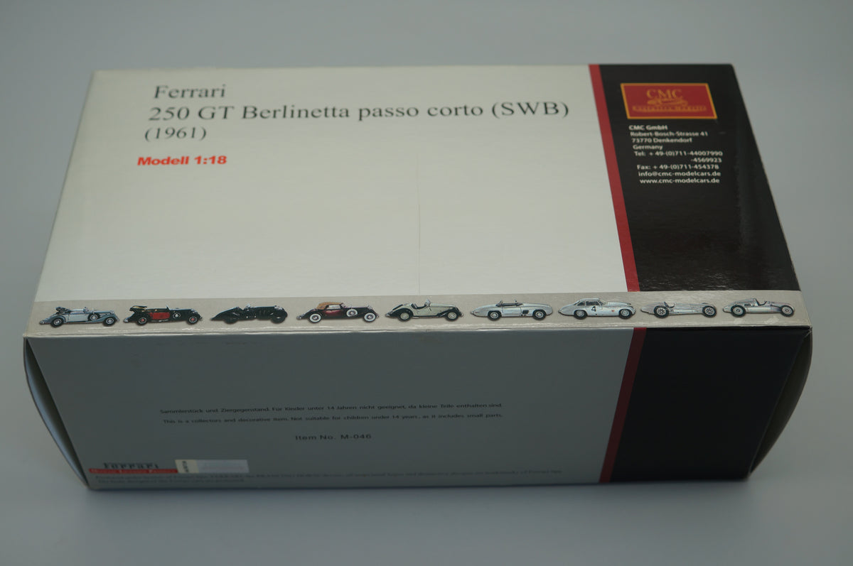 1/18 Ferrari 250 GT Berlinetta SWB RED #7877 CMC M-046 - pre-owned -FH312