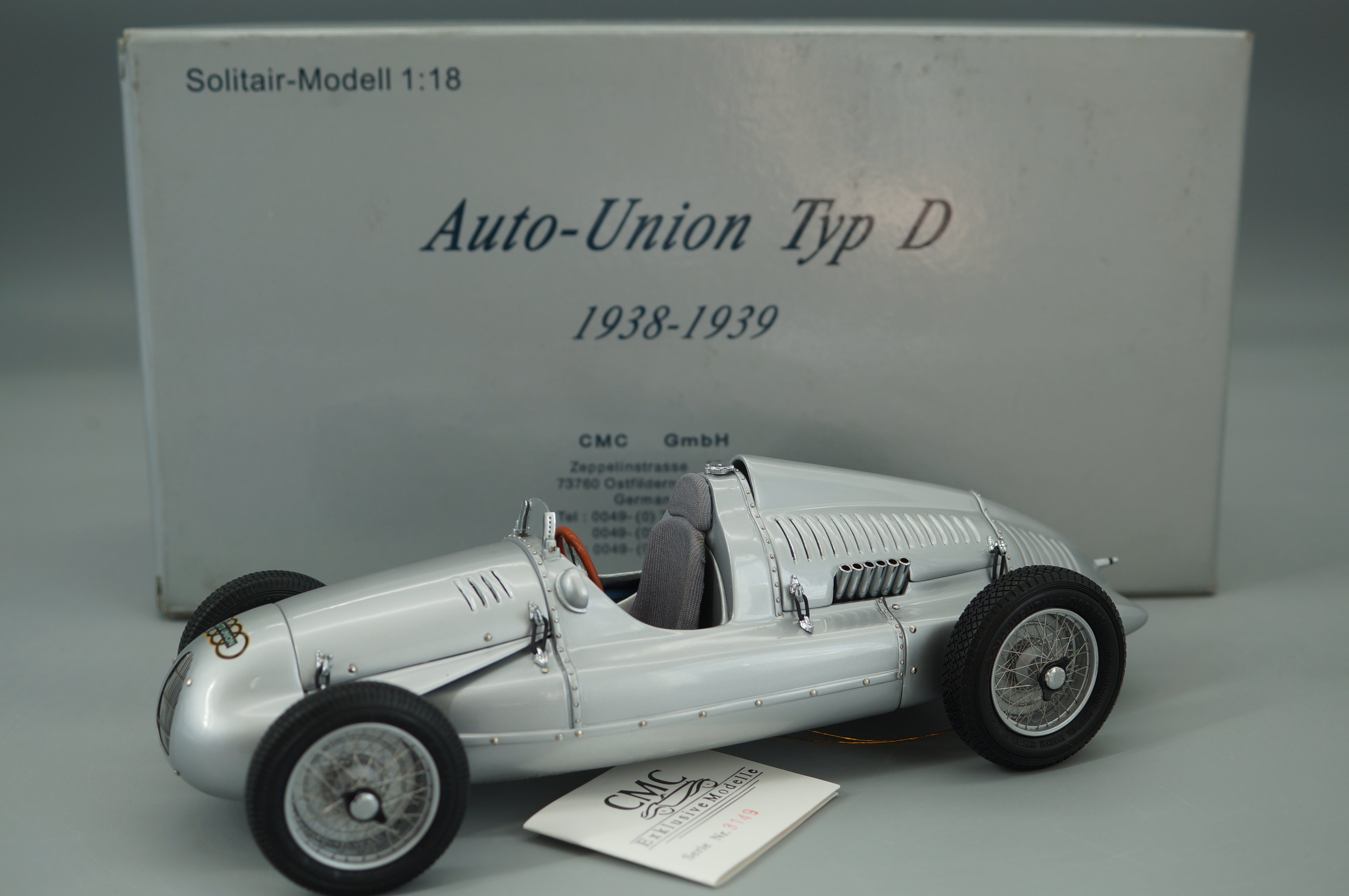 1/18 Auto Union Typ D #3149 CMC M-027 -pre-owned -FH313