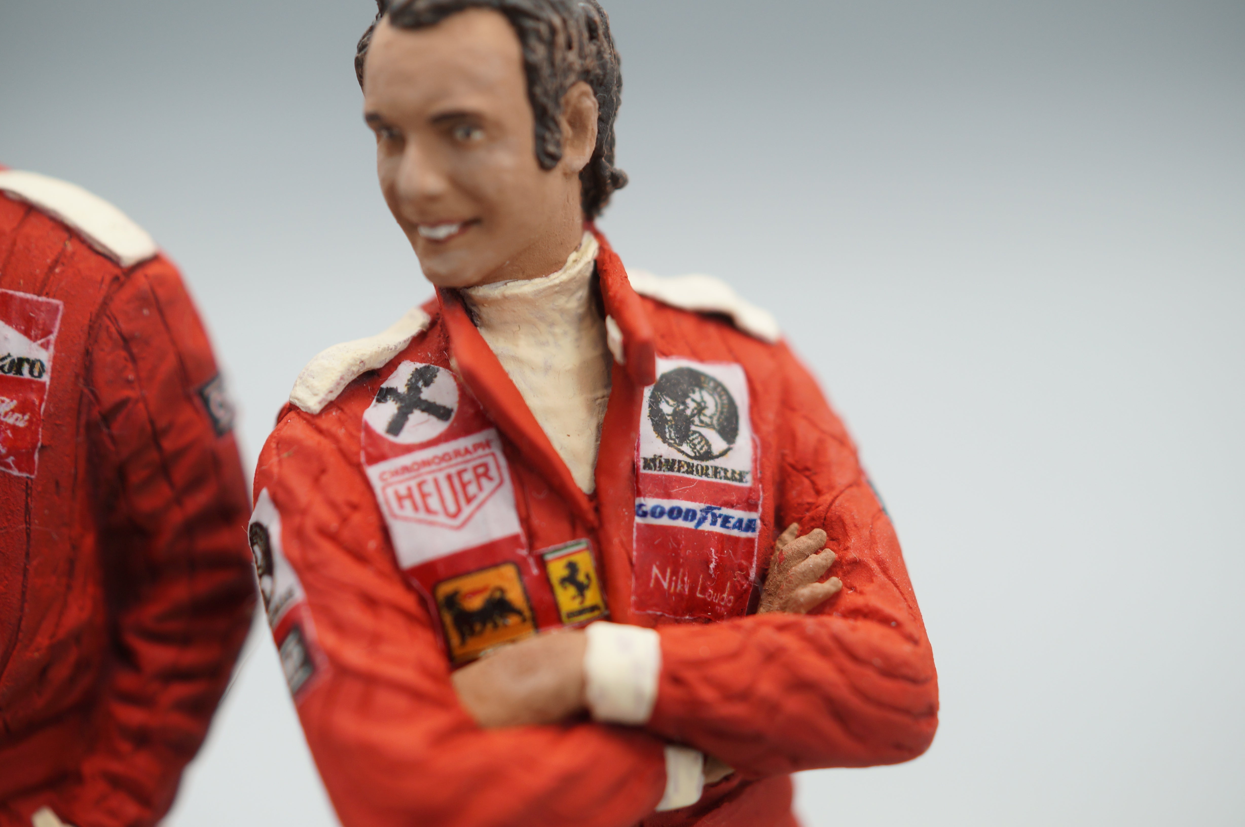 1/18 JAMES HUNT und NIKKI LAUDA MOVIE RUSH von SF Scale Figures - Handarbeit - pre-owned