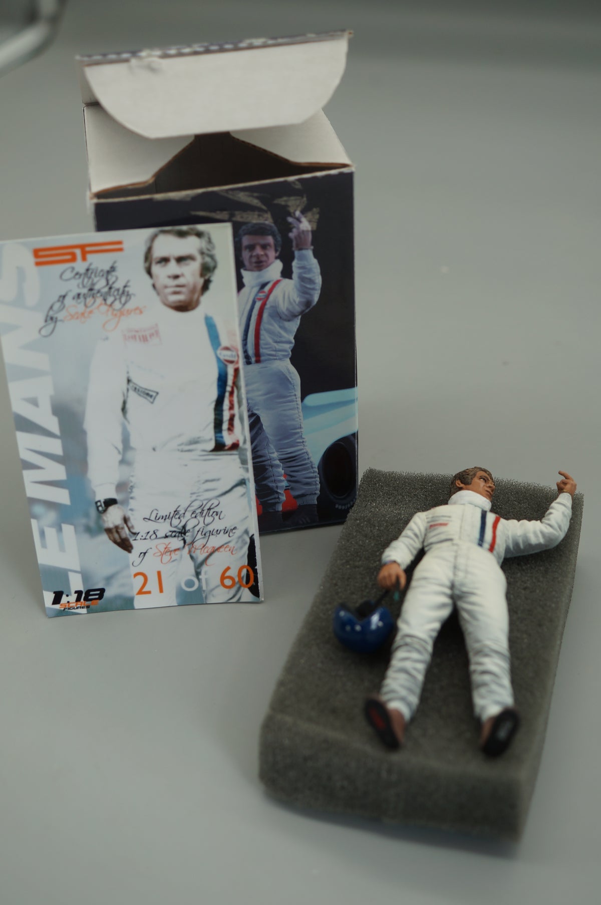 1/18 STEVE McQUEEN LE MANS von SF Scale Figures #21/60 - Handarbeit - pre-owned