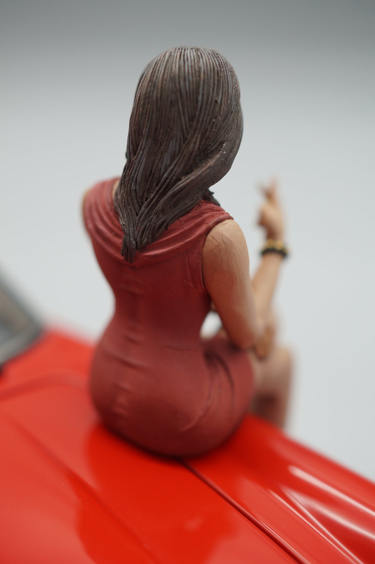 1/18 Smoking Girl red Dress von SF Scale Figures #03/50 - Handarbeit - pre-owned