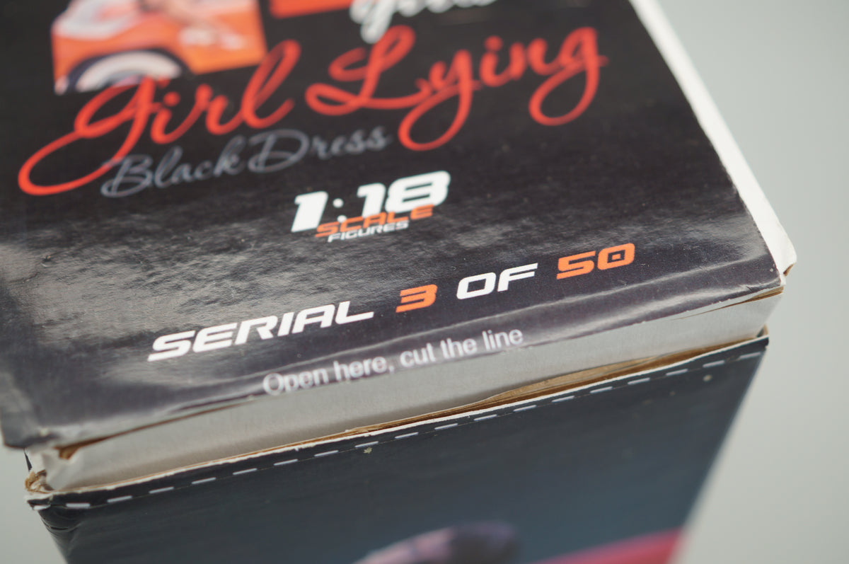 1/18 Lying Girl Black Dress by SF Scale Figures - Handmade -