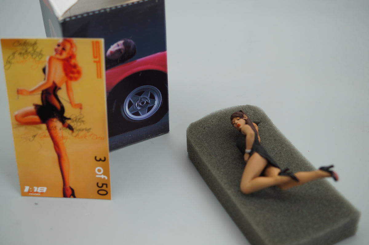 1/18 Lying Girl Black Dress by SF Scale Figures - Handmade -