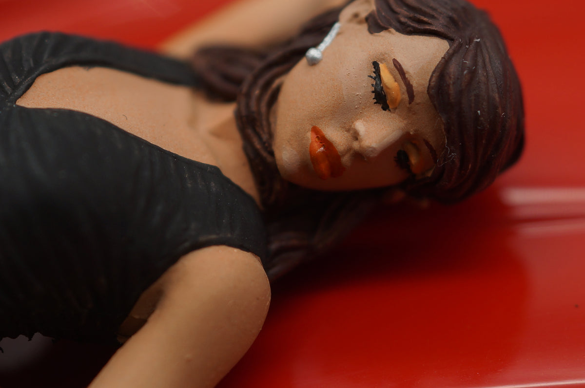 1/18 Lying Girl Black Dress by SF Scale Figures - Handmade -
