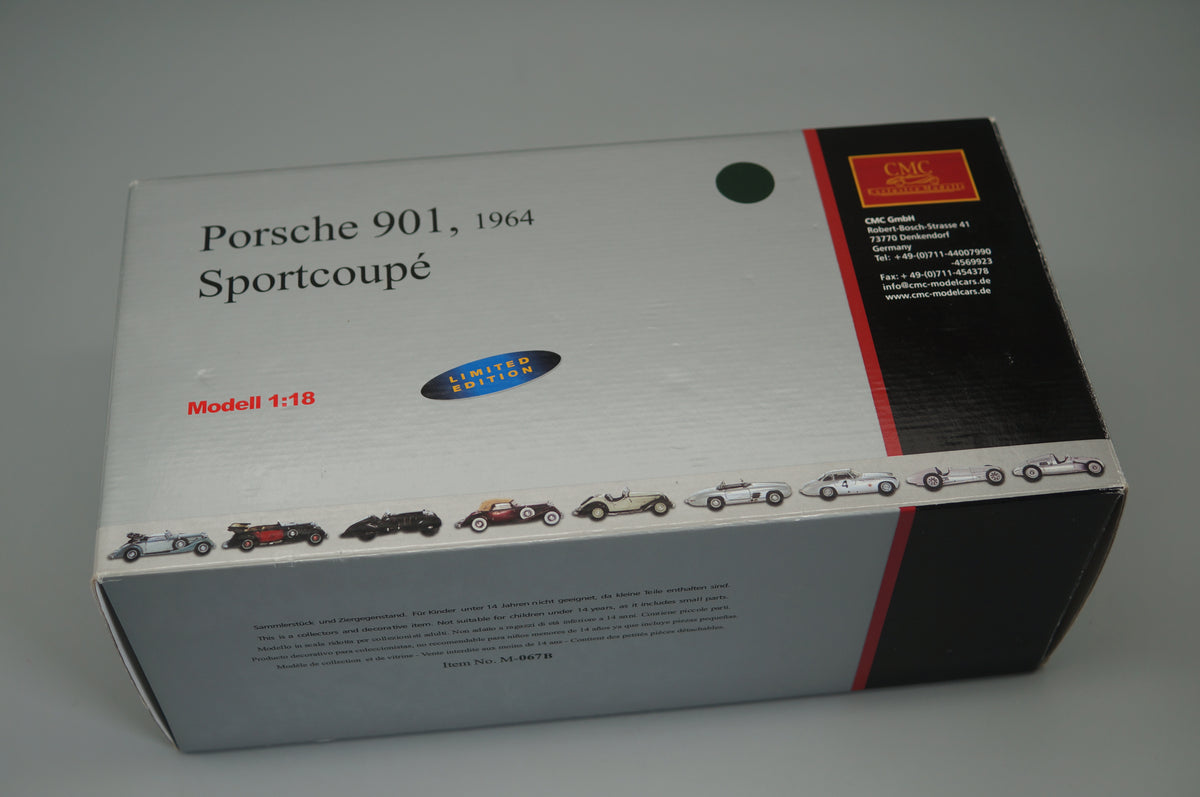 1/18 Porsche 901 Coupe irischgrün #2340/5000 CMC M-067B -pre-owned -MH324
