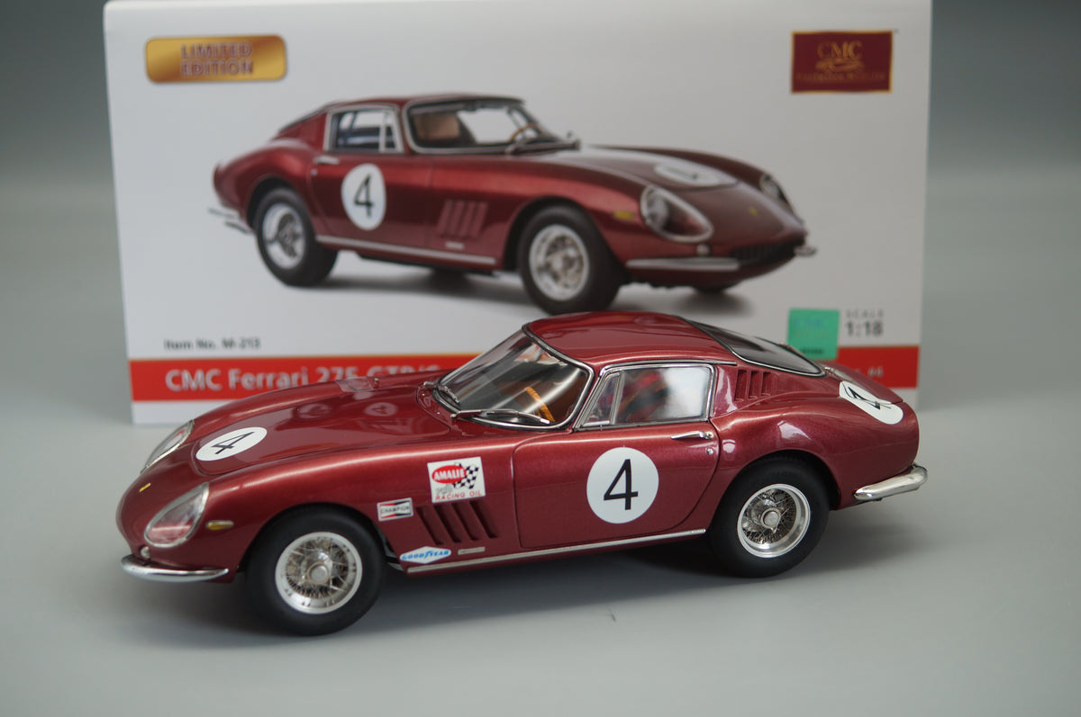 1/18 Ferrari 275 GTB/C #4 Pedro Rodriguez Chassis 09063 von 1966 rubinrot #0756/1000 CMC M-213 -pre-owned MH327