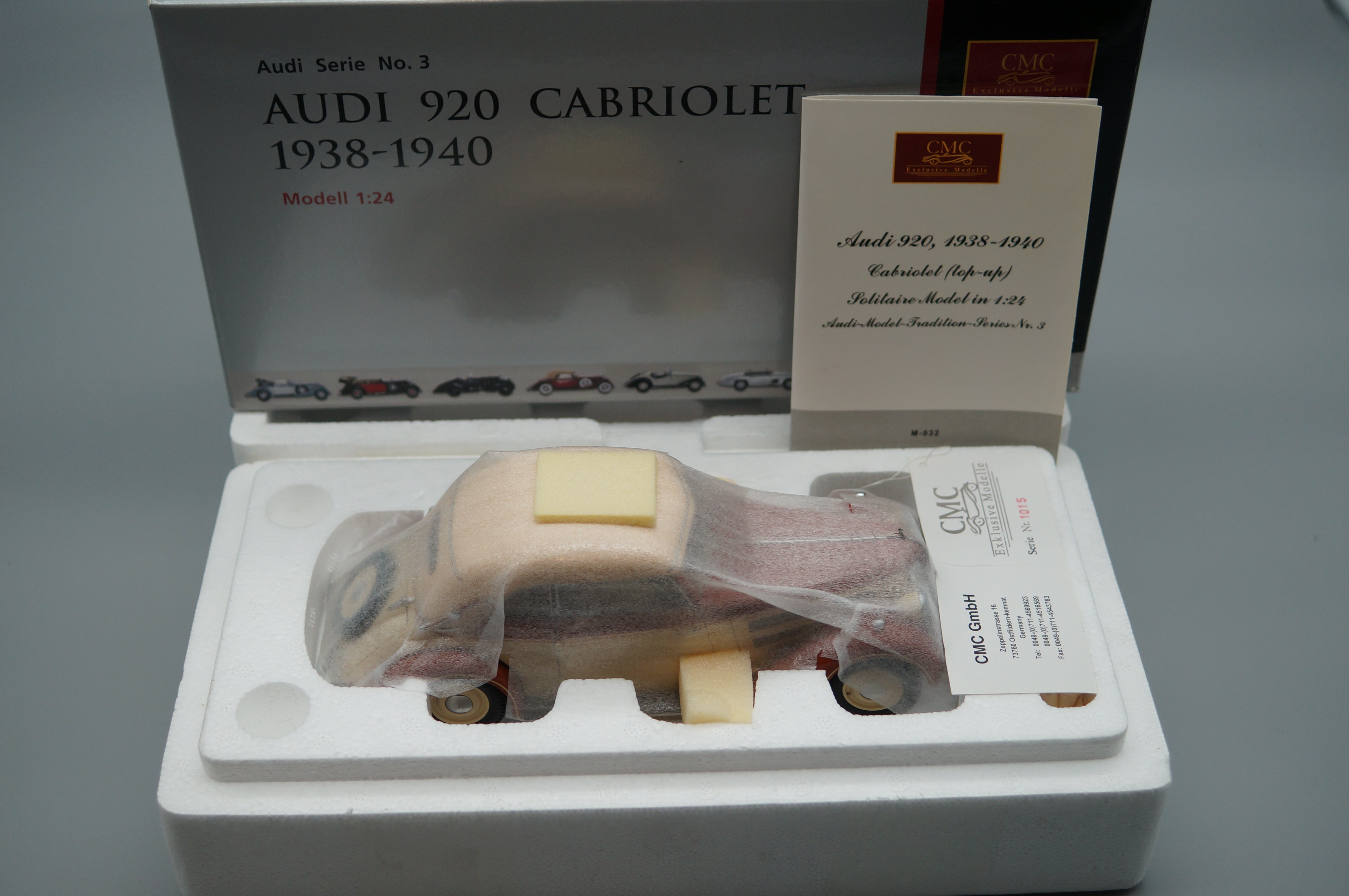 1/24 Audi 920 Cabriolet braun CMC M-032 NEU