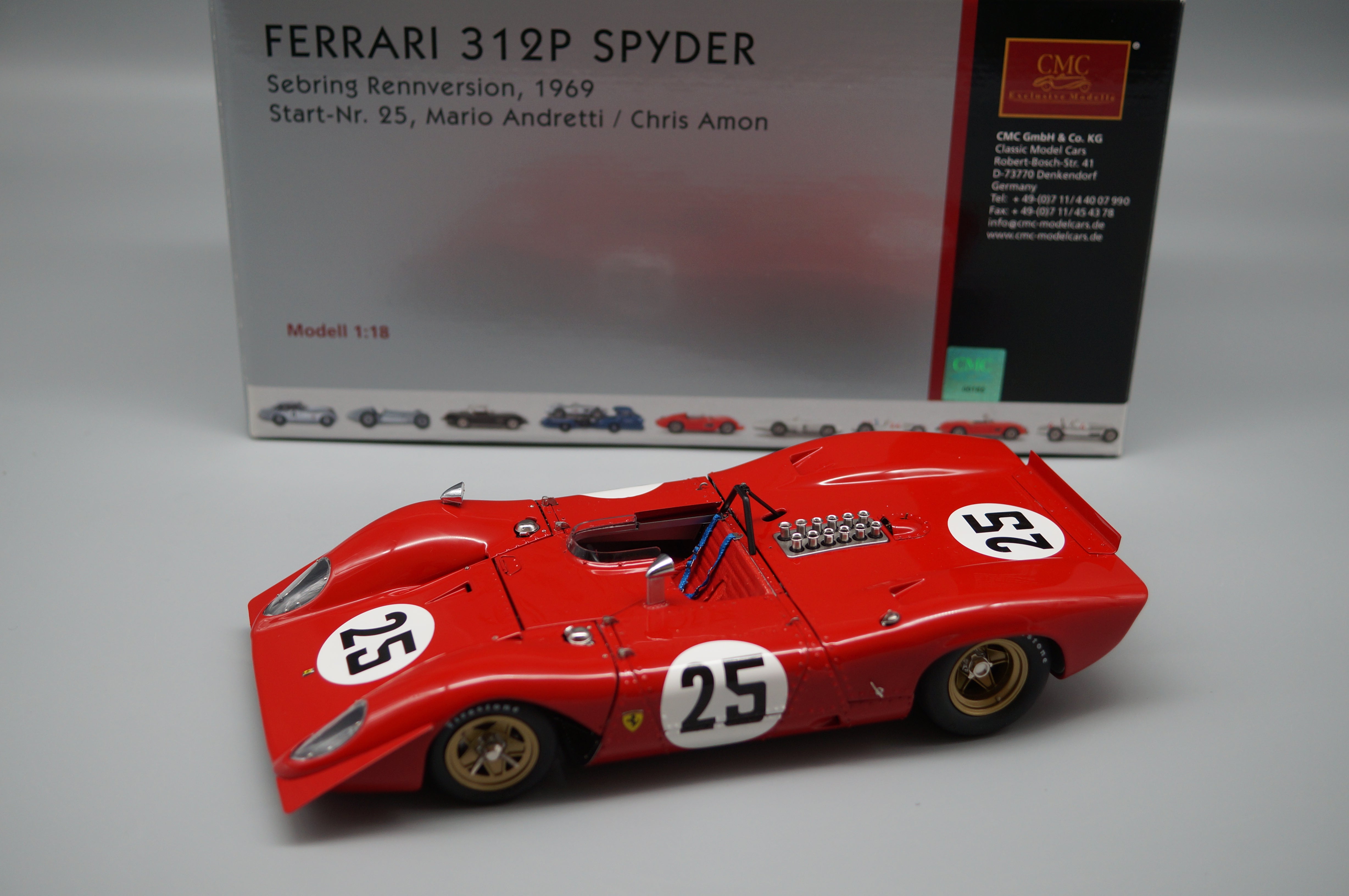1/18 Ferrari 312P Spyder CMC M-095 -pre-owned-