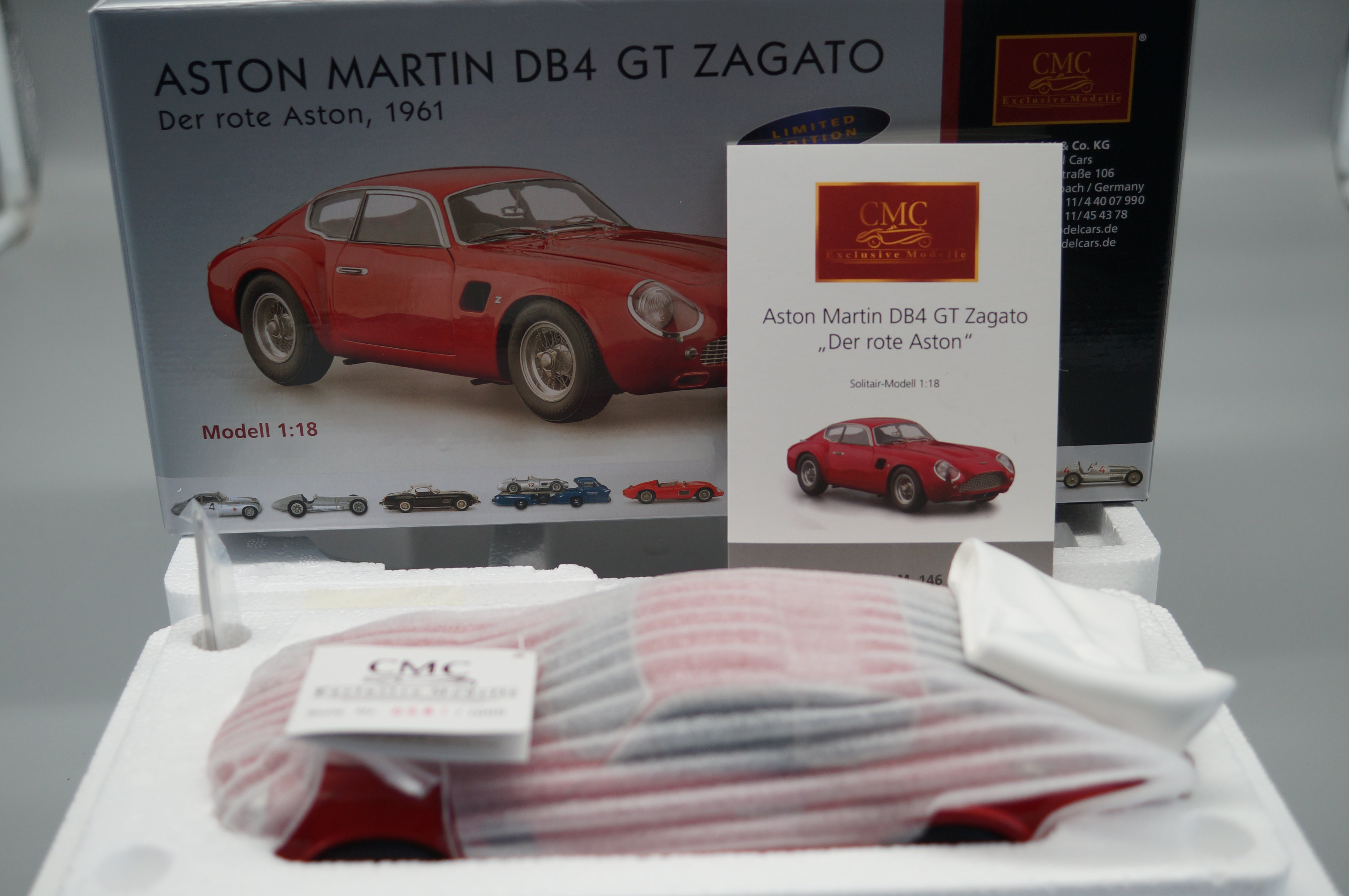 1/18 Aston Martin DB4 GT Zagato red 1961 CMC M-146 LE 1000 pcs