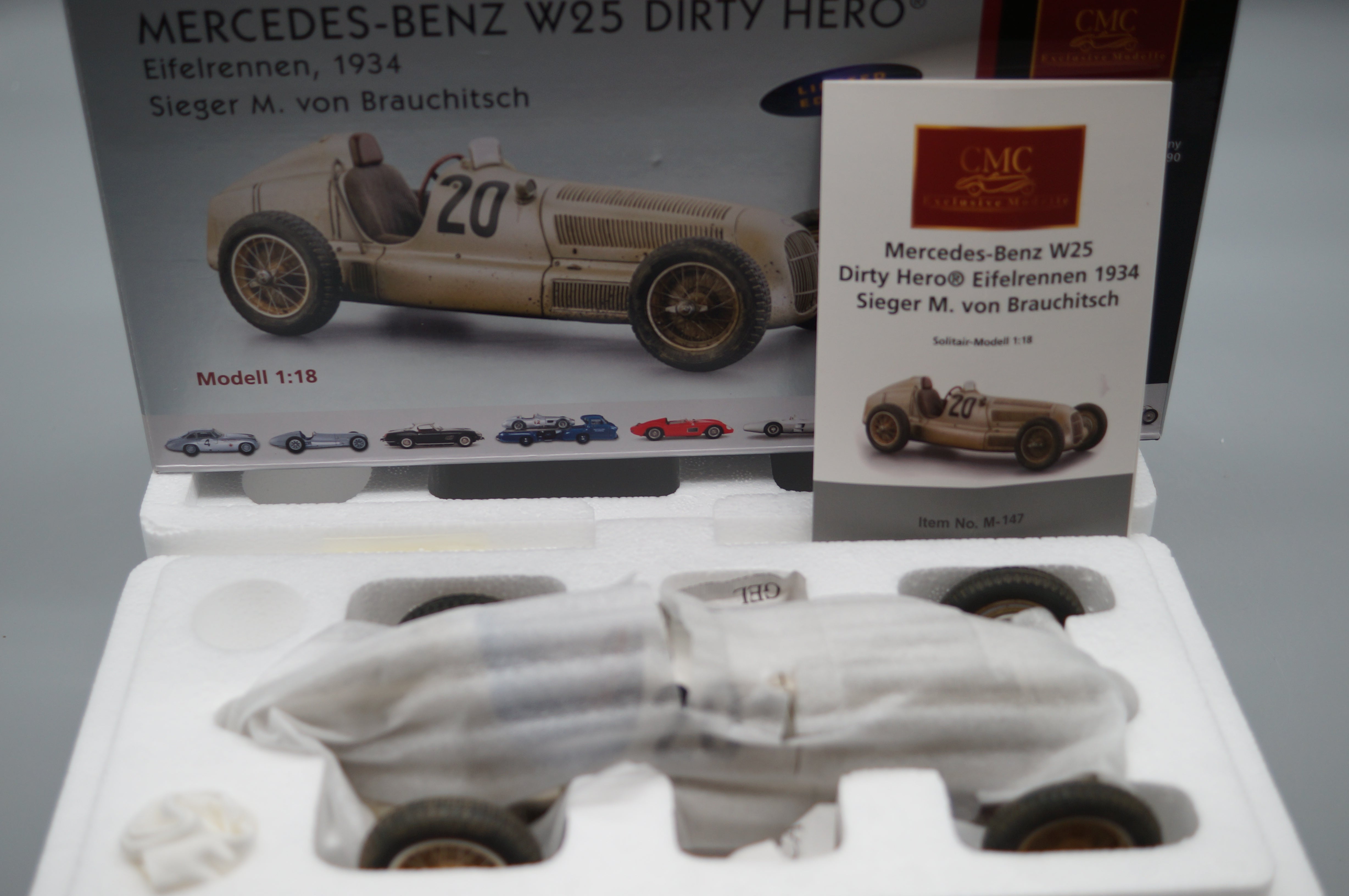 1/18 Mercedes-Benz W25 #20 'Dirty Hero' collectors edition 20 years CMC M-147 LE 1000 pcs
