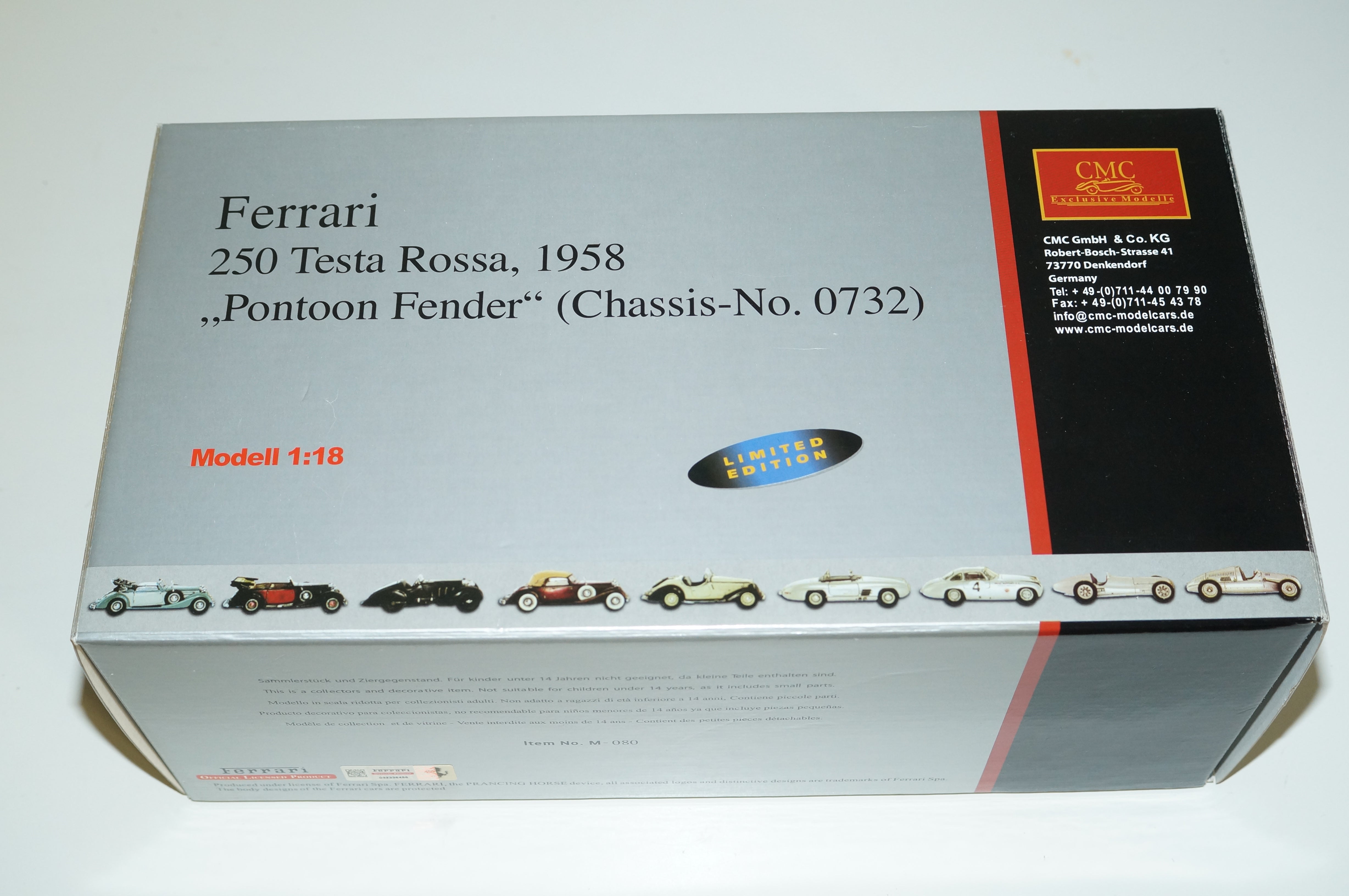 1:18 Ferrari 250 Testa Rossa #22 Pontoon Fender CMC M-080 aus Vorbesitz