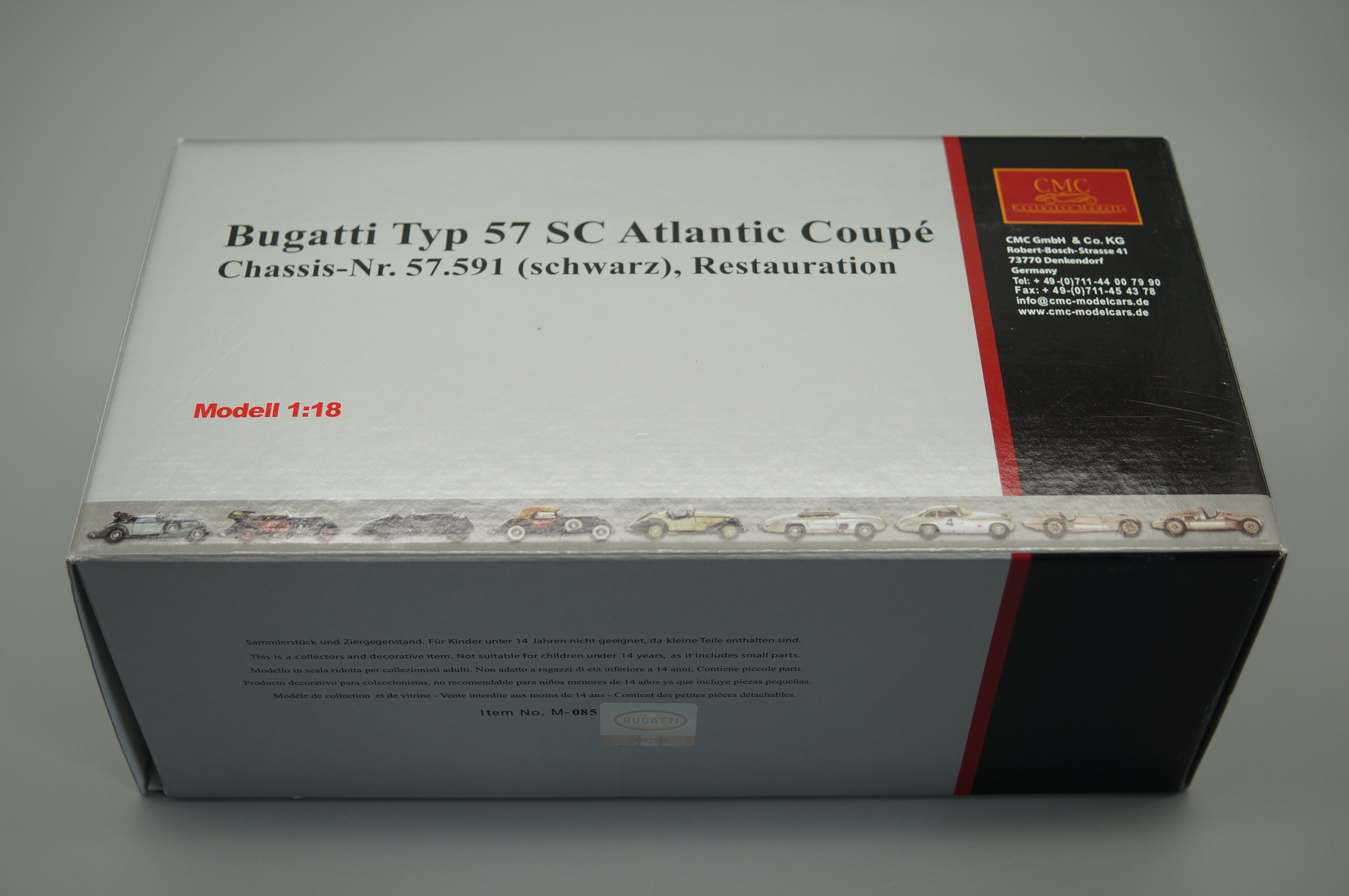 1/18 Bugatti Type 57 SC Atlantic 1938 (black) CMC M-085 #2500 -pre-owned-