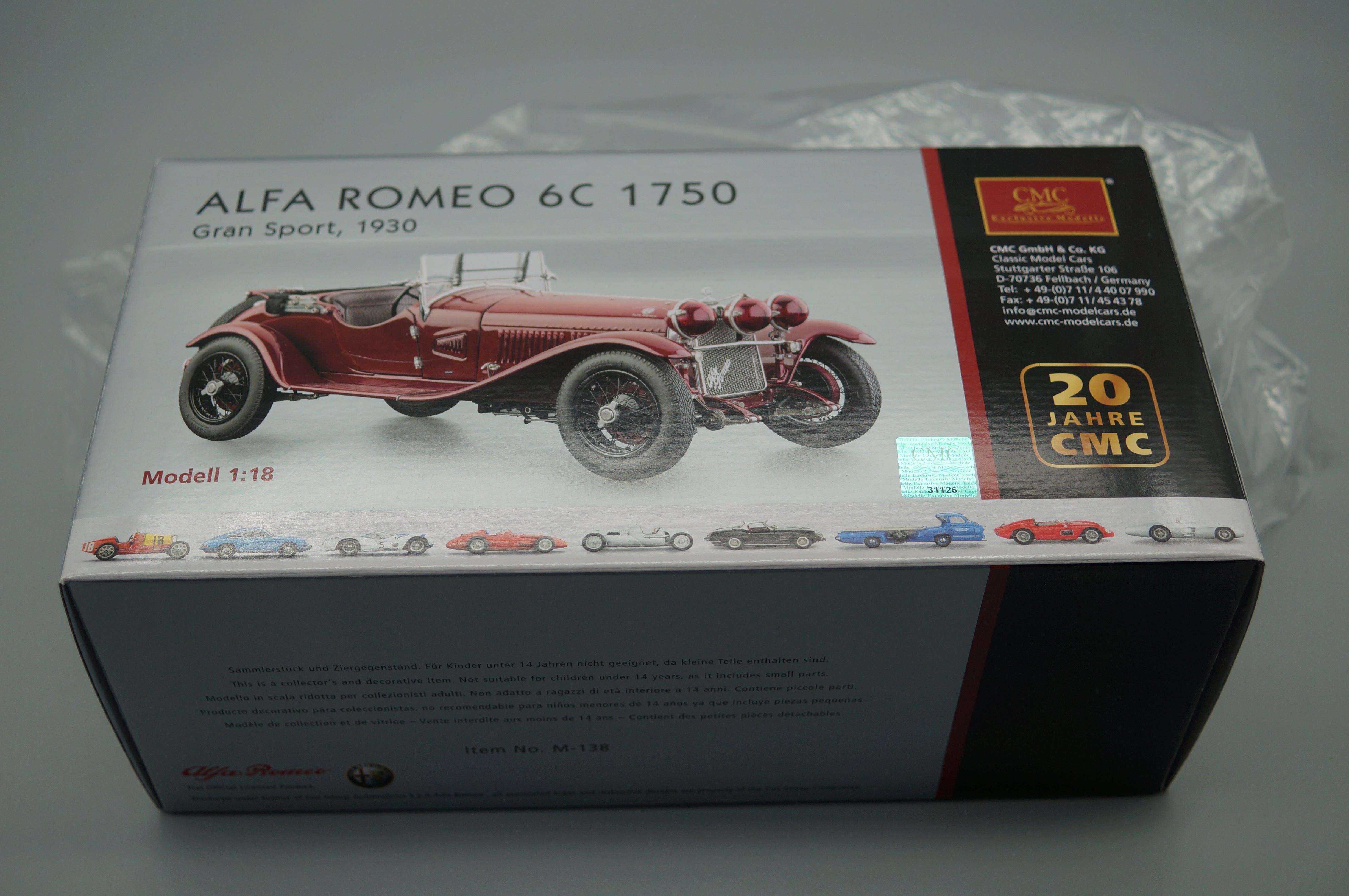 1/18 Alfa Romeo 6C 1750 GS 1930 #0152 CMC M-138 -pre-owned