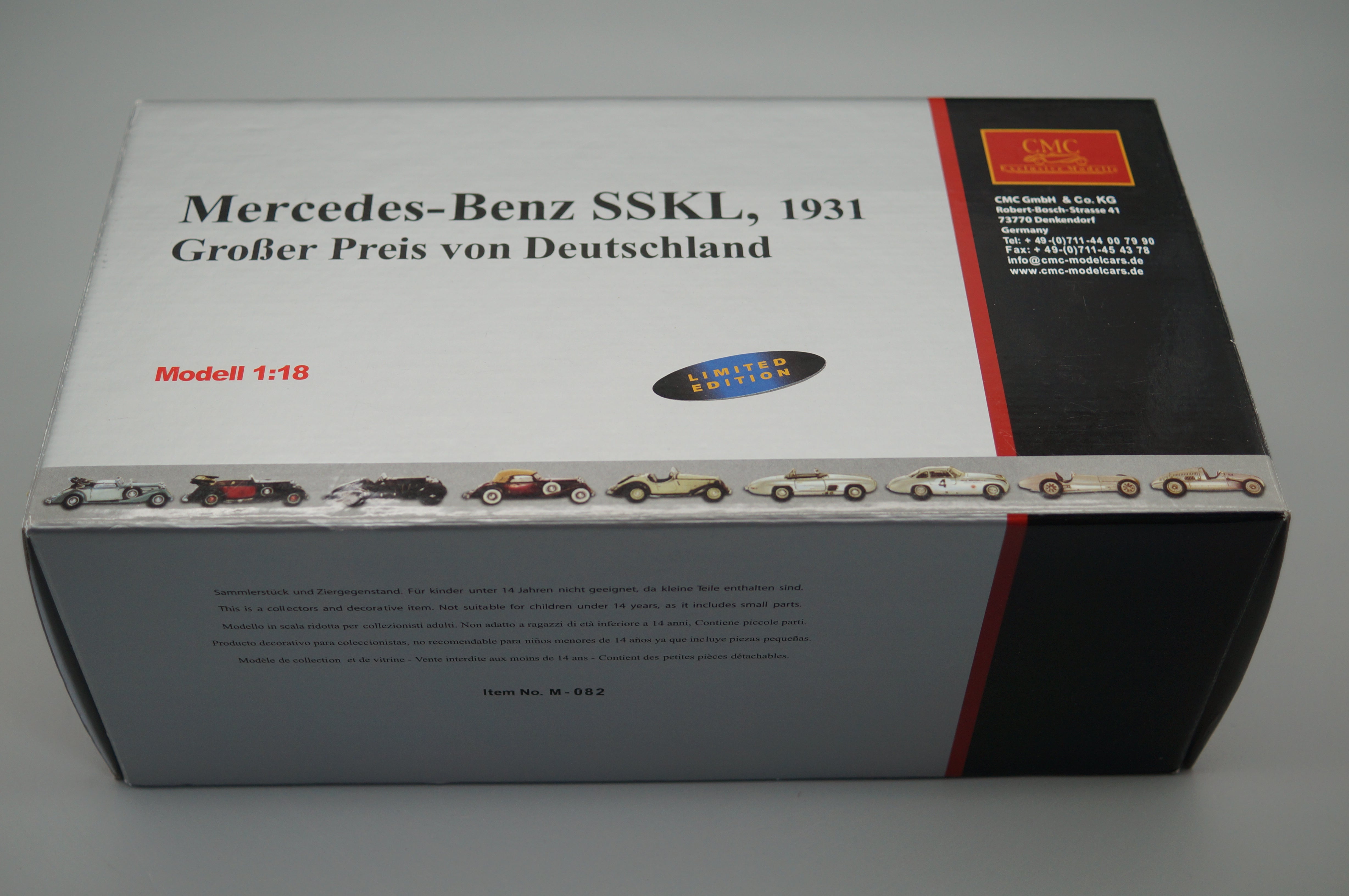 1/18 Mercedes-Benz SSKL #8 German Grand Prix #0857/4000 CMC M-082 - pre-owned