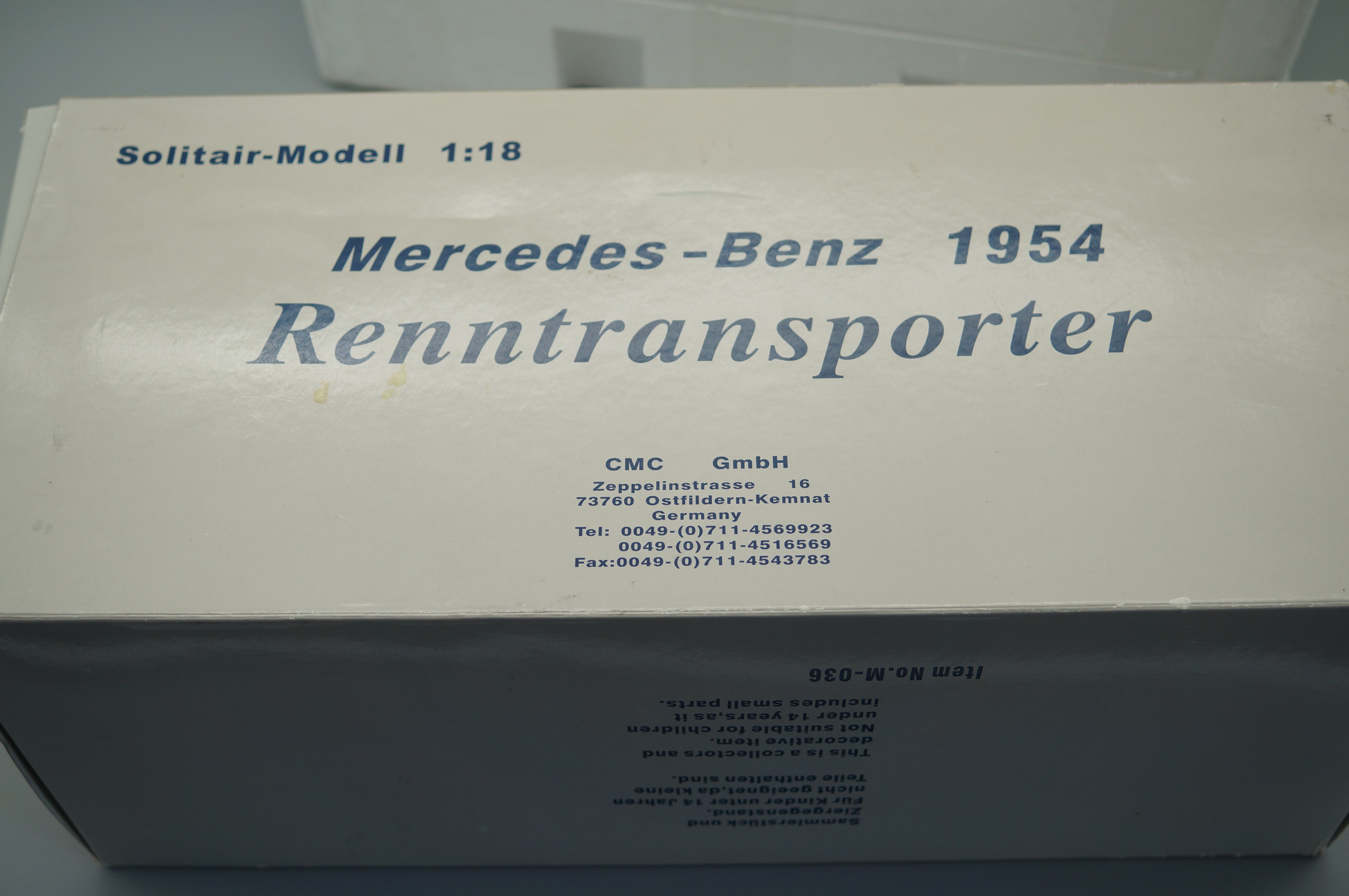 1/18 Mercedes-Benz Renntransporter Das blaue Wunder #1891 CMC M-036 - pre-owned