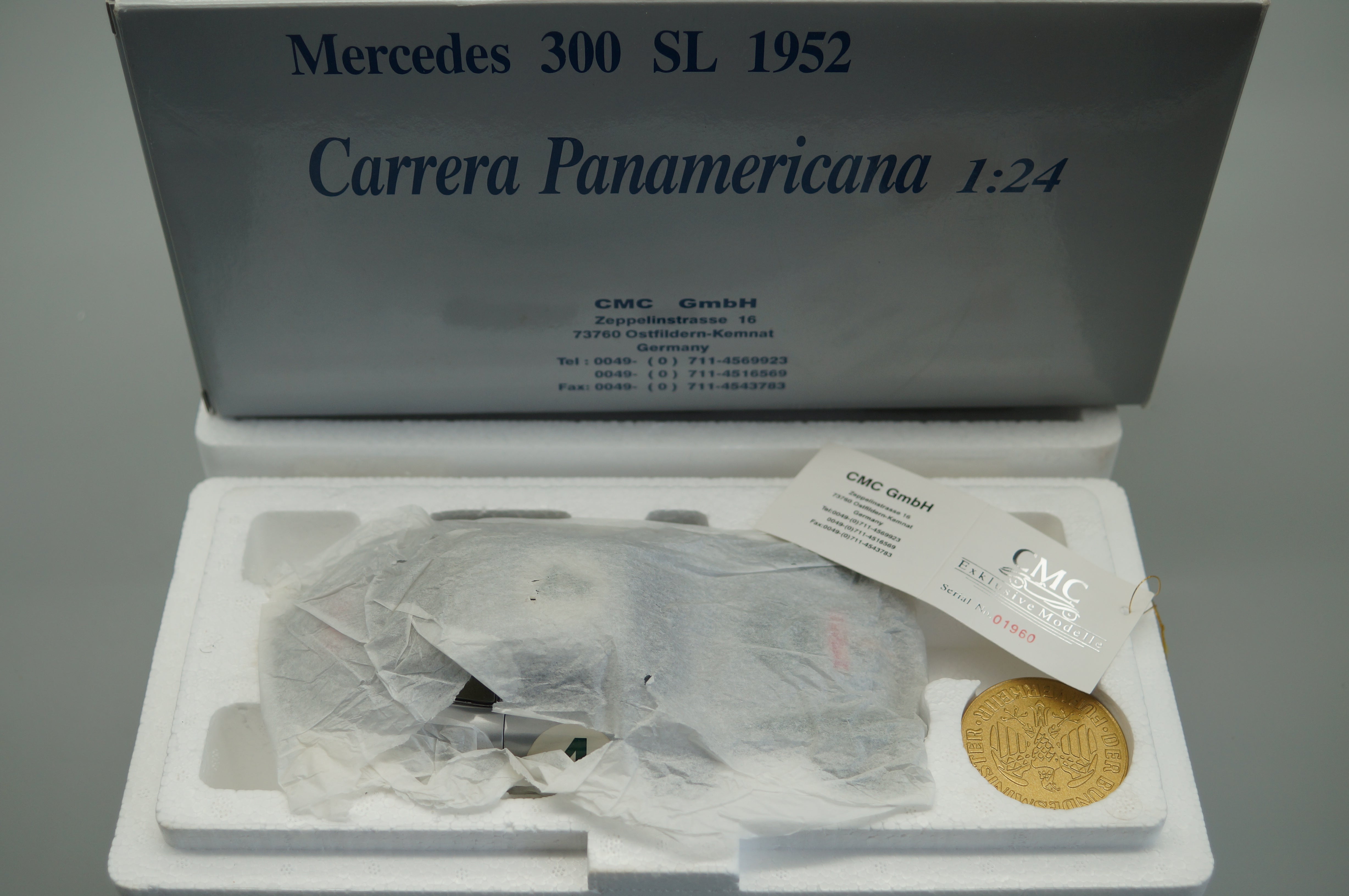 1/24 Mercedes-Benz 300SL #4 Panamericana #1960 CMC M-017 -pre-owned