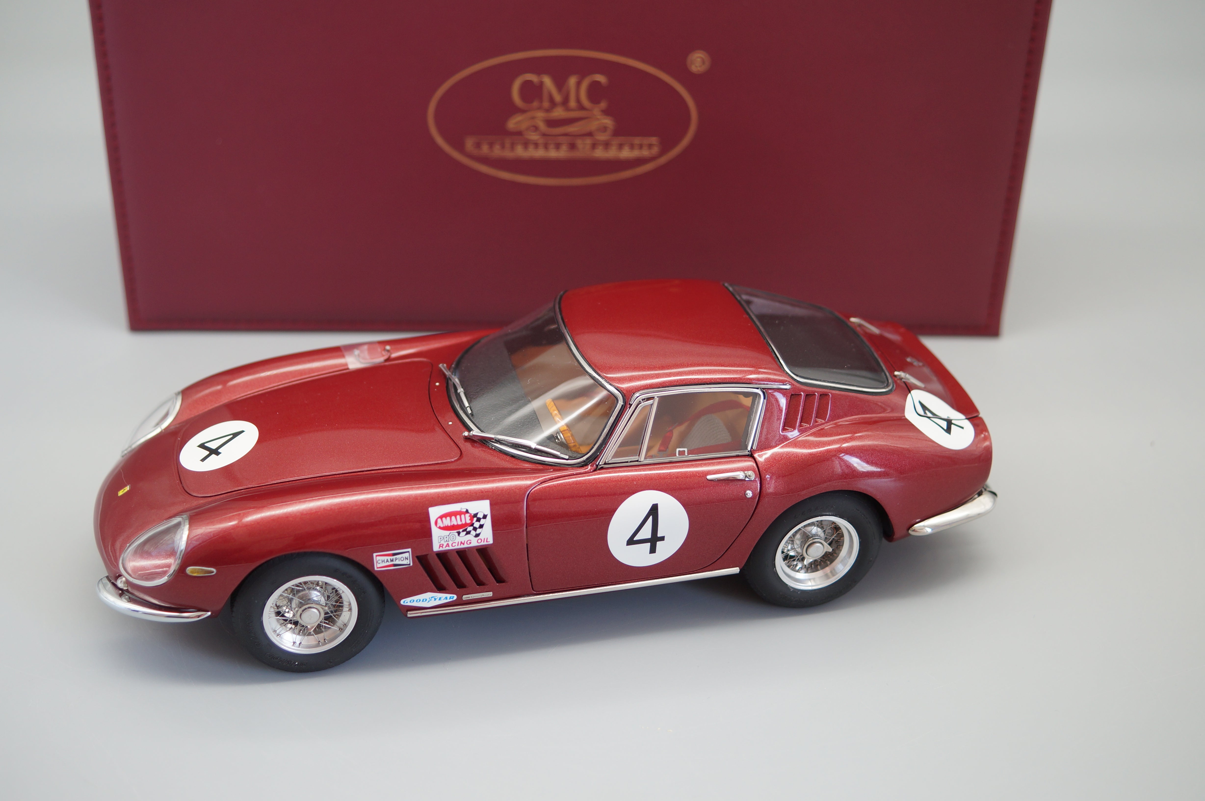 1/18 Ferrari 275 GTB/C #4 Pedro Rodriguez Chassis 09063 von 1966 rubinrot #0214/1000 CMC M-213 -pre-owned