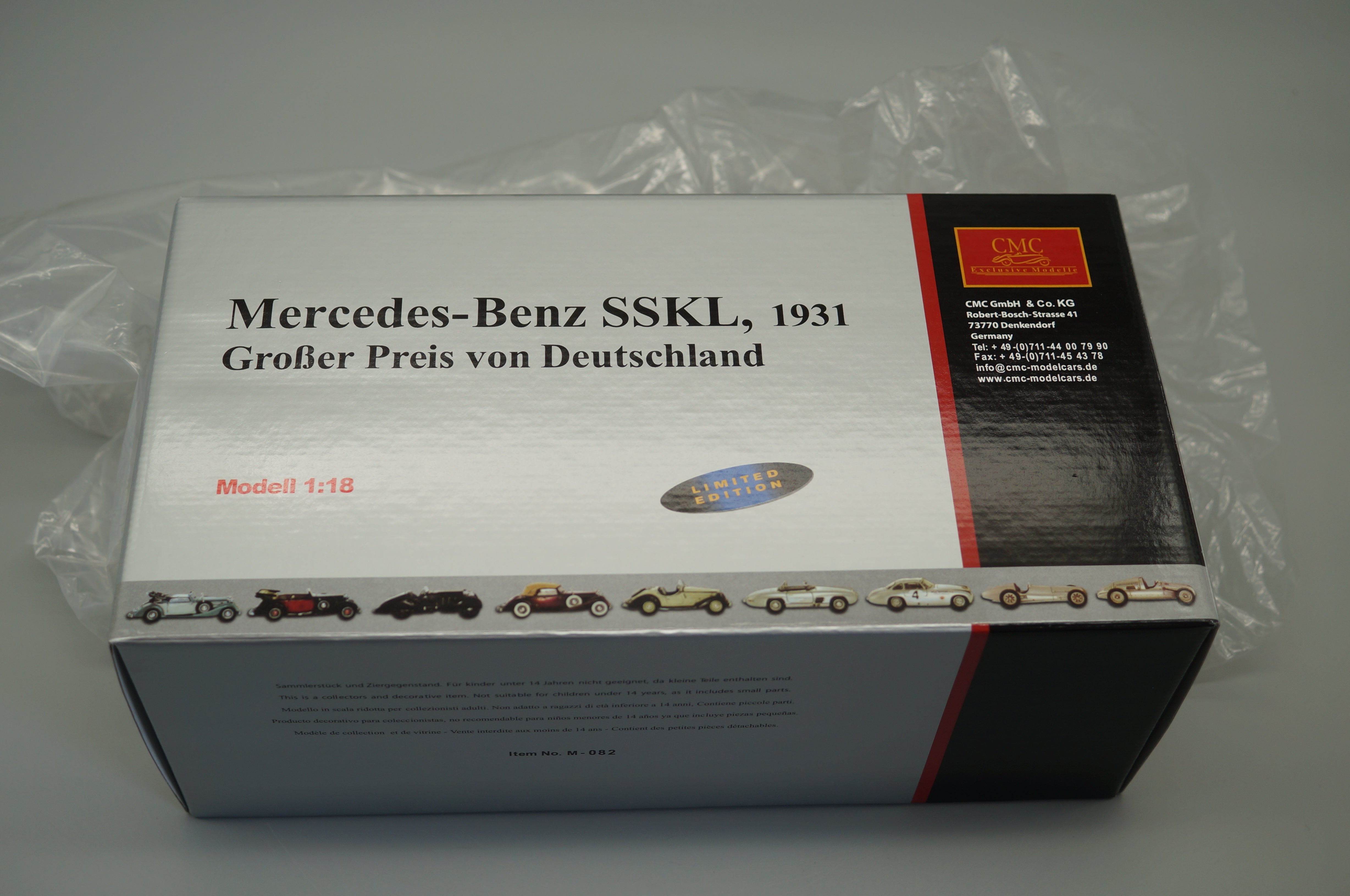 1/18 Mercedes-Benz SSKL #8 German Grand Prix #0857/4000 CMC M-082 - pre-owned