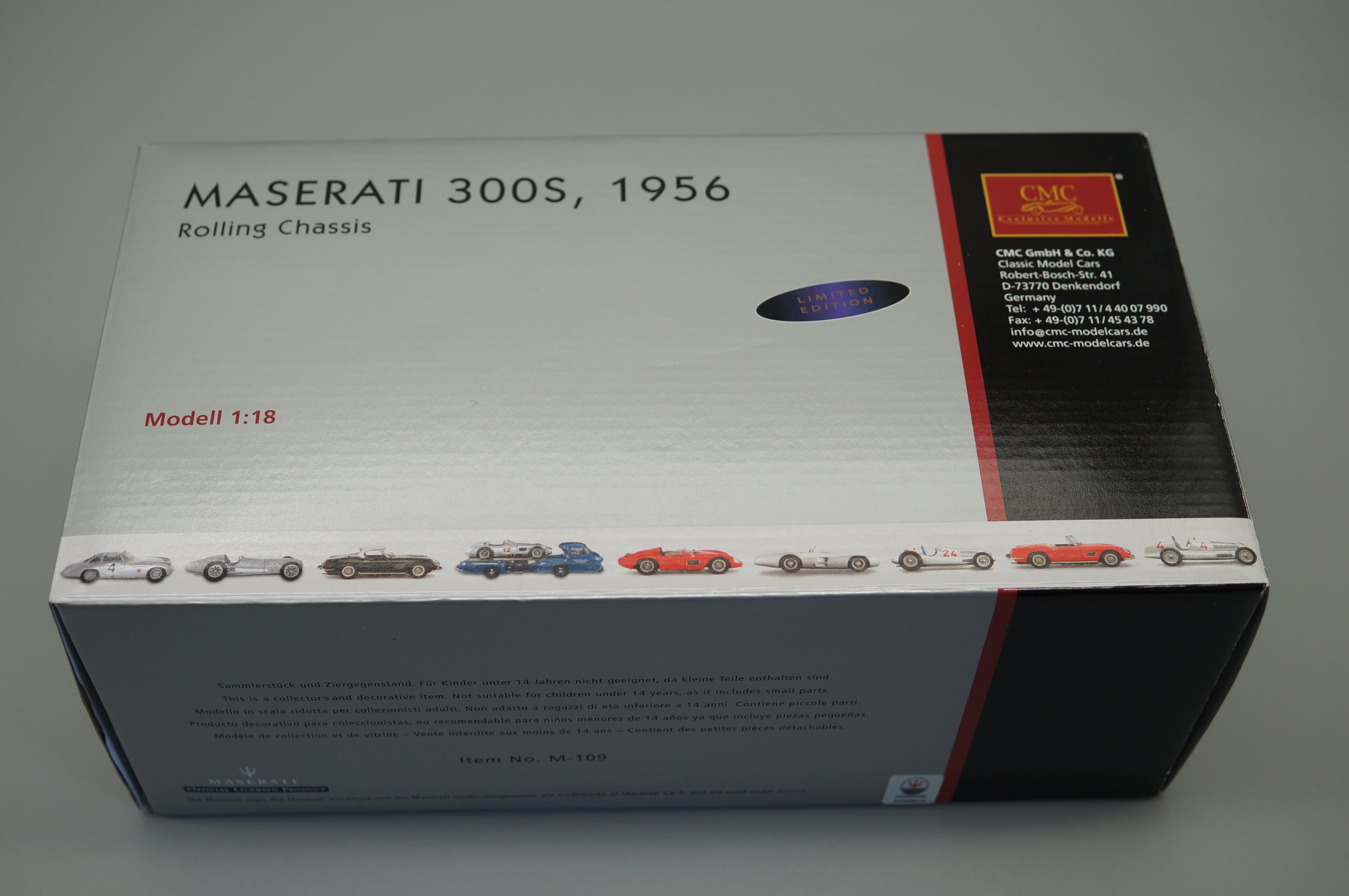 1/18 Maserati 300S Rolling Chassis 1956 #1466/3000 CMC M-109 -pre-owned