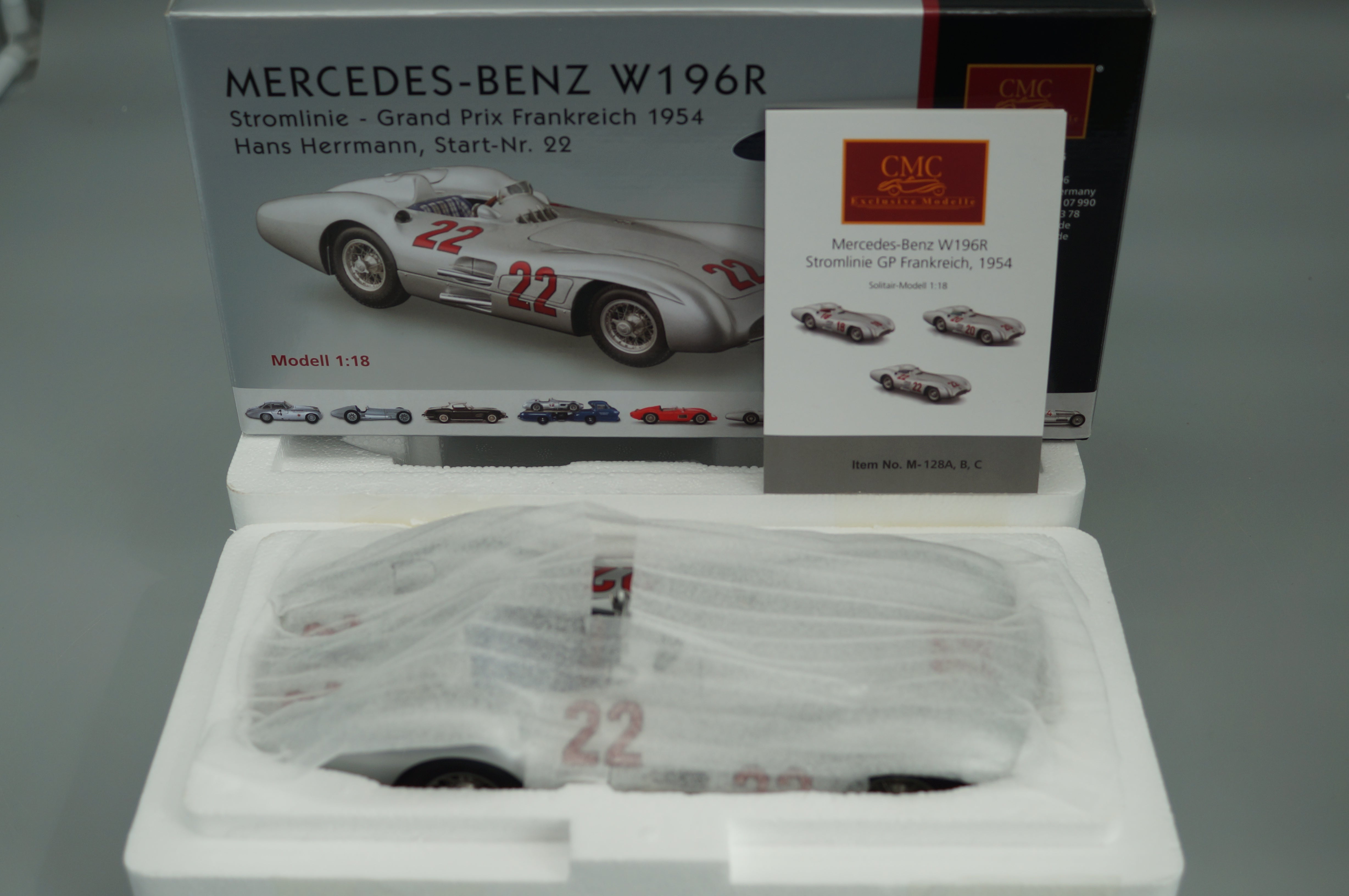Mercedes-Benz W196R #22 H.Herrmann CMC M-128C LE 1,000 pieces -pre-owned-