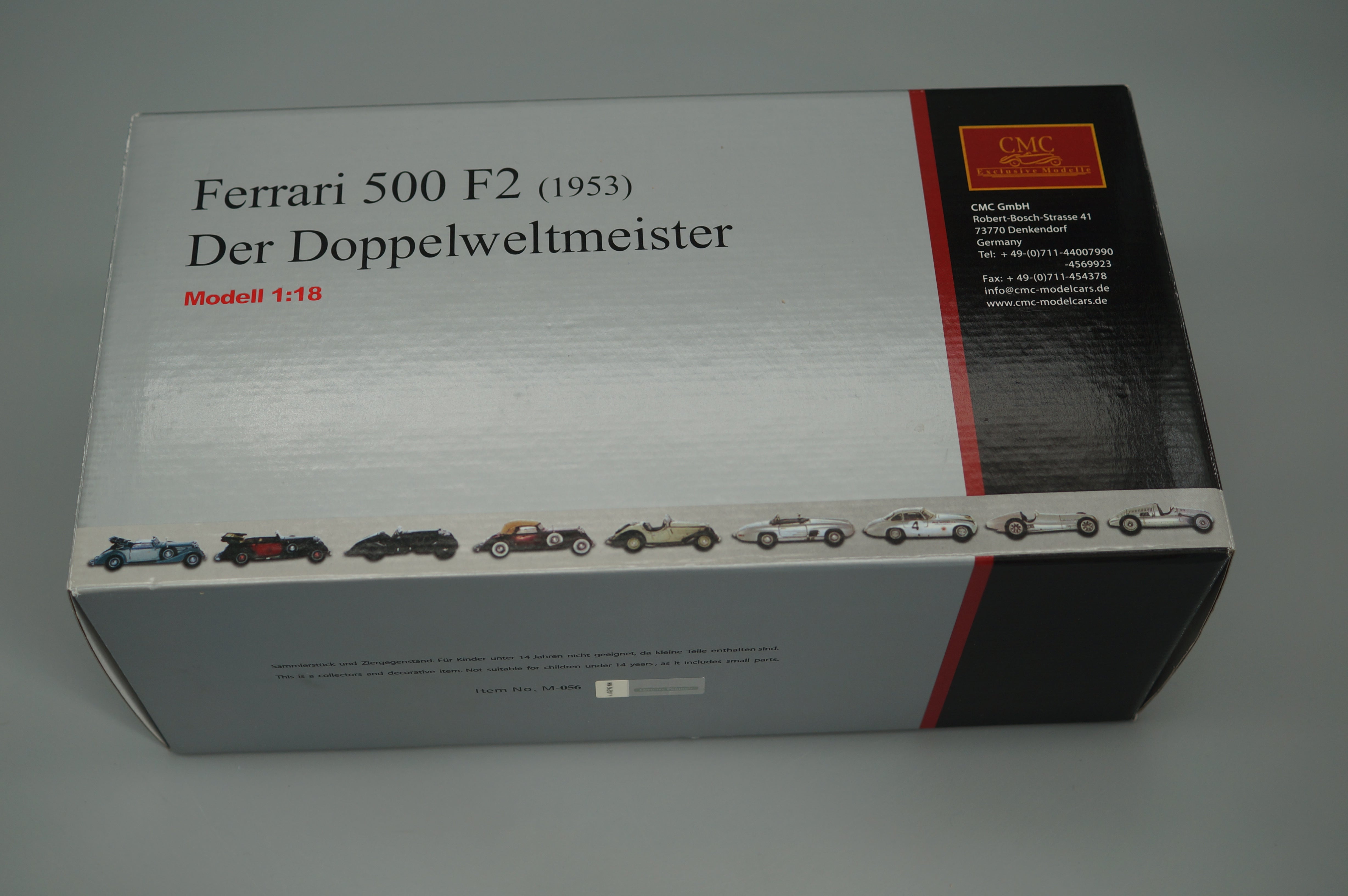 1/18 Ferrari 500 F2 1953 Der Doppelweltmeister #6058 CMC M-056 -pre-owned