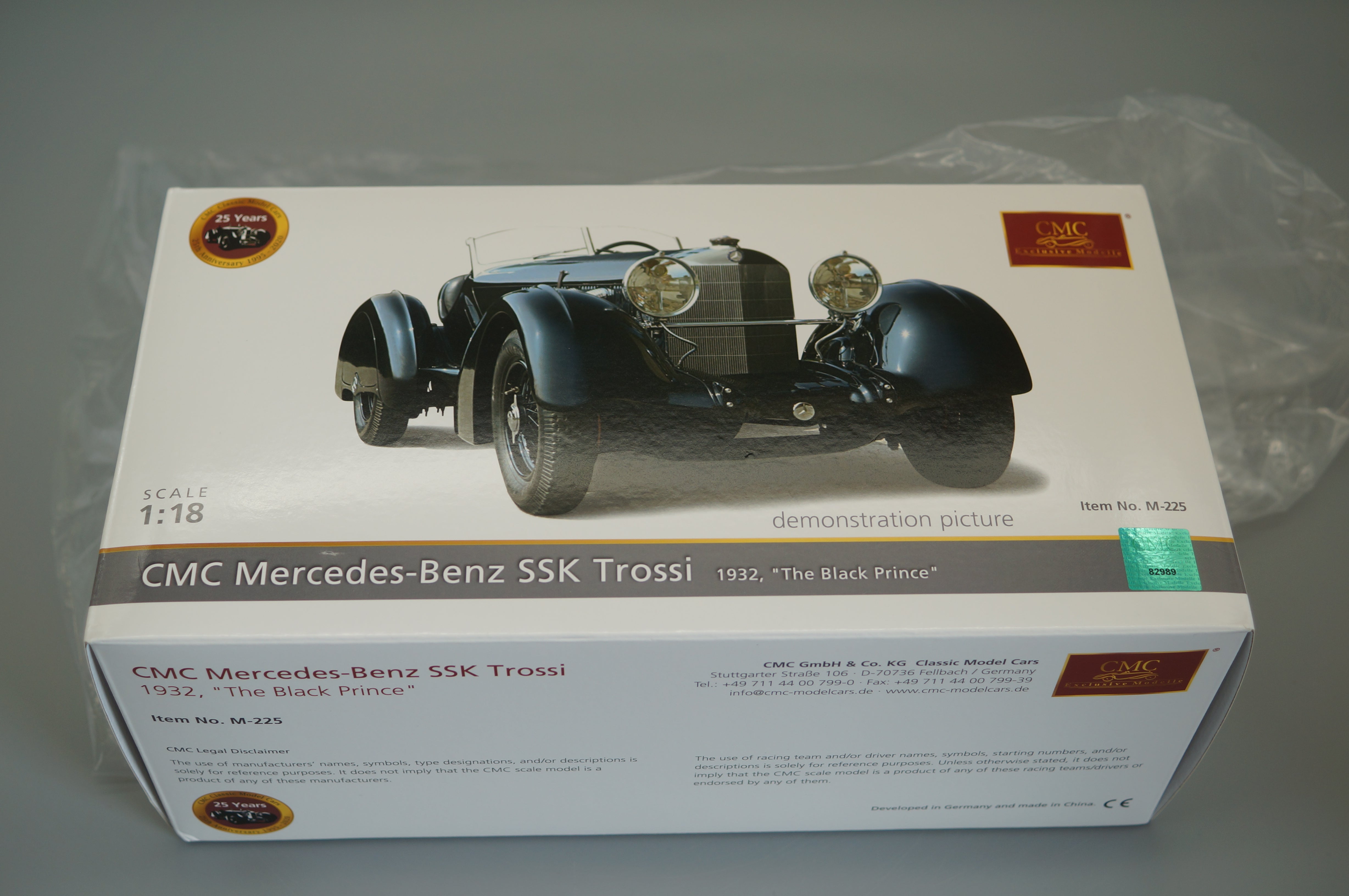 1/18 Mercedes-Benz SSK "Black Prince" 1934 CMC #1334 M-225 - PRE-OWNED