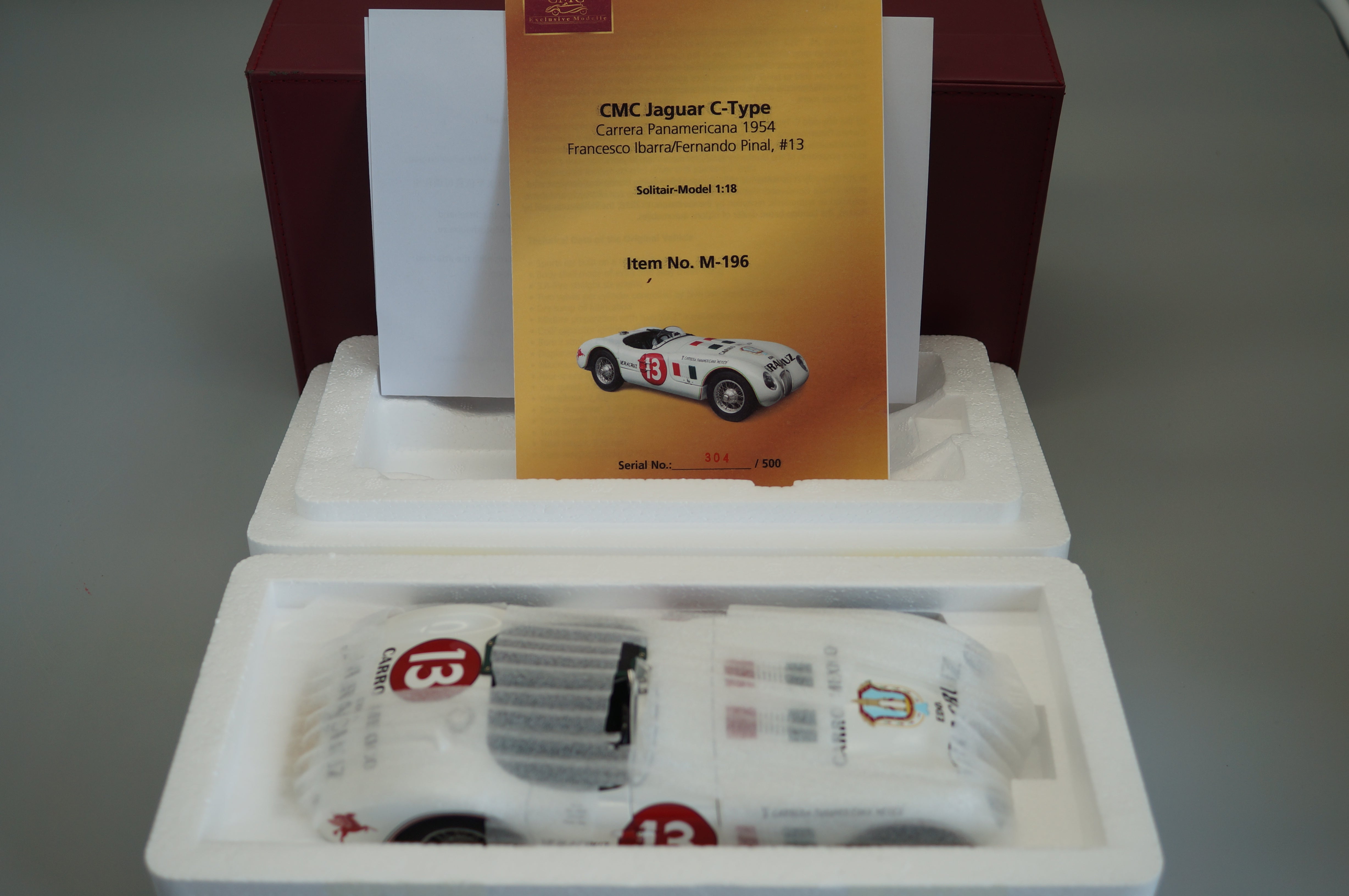 Jaguar C-Type #13 Panamericana 1953/54 Ibarra/Pinal #304/500 CMC M-196 - aus Vorbesitz