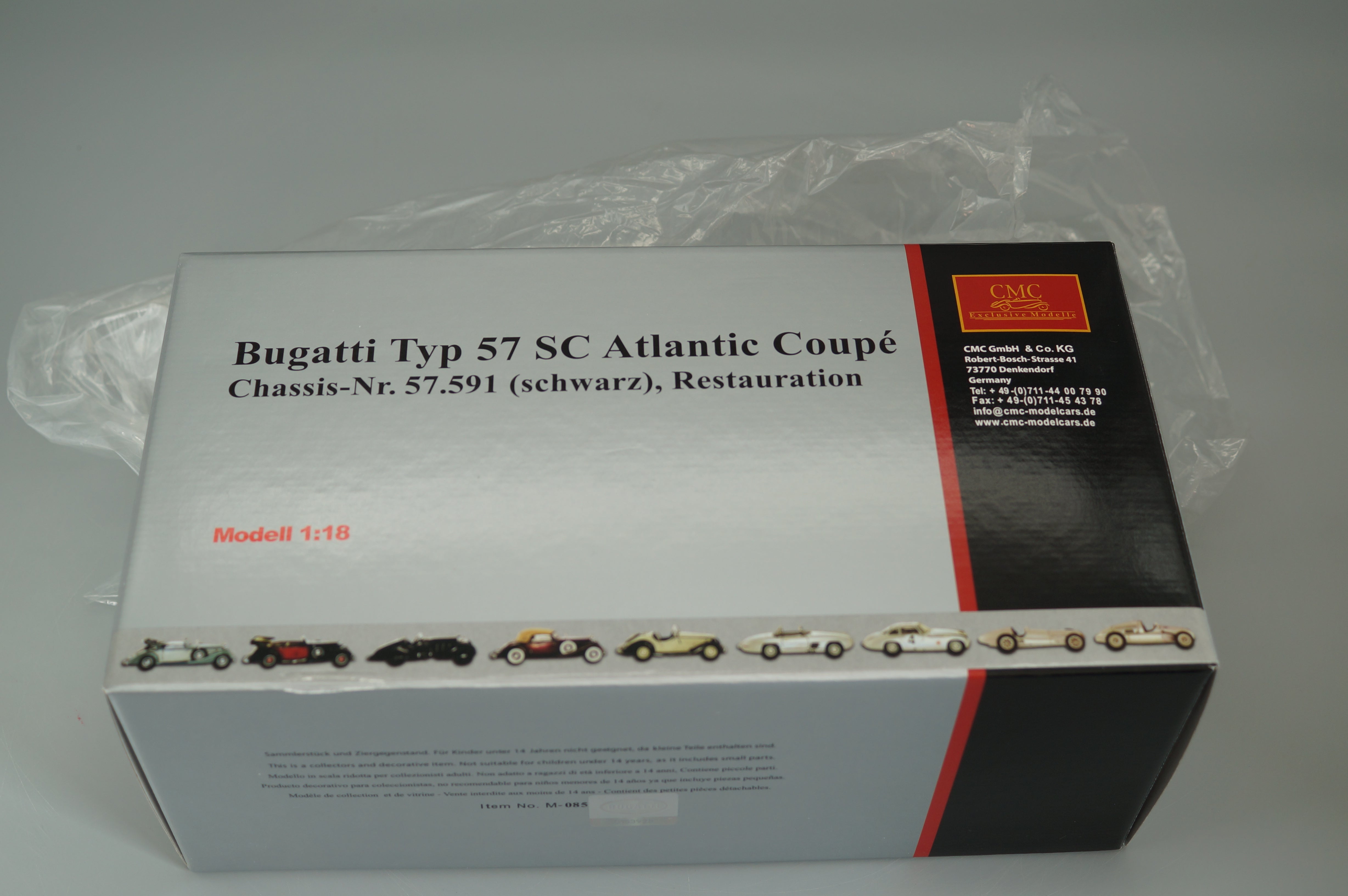 1/18 Bugatti Type 57 SC Atlantic 1938 (black) CMC M-085 #2500 -pre-owned-