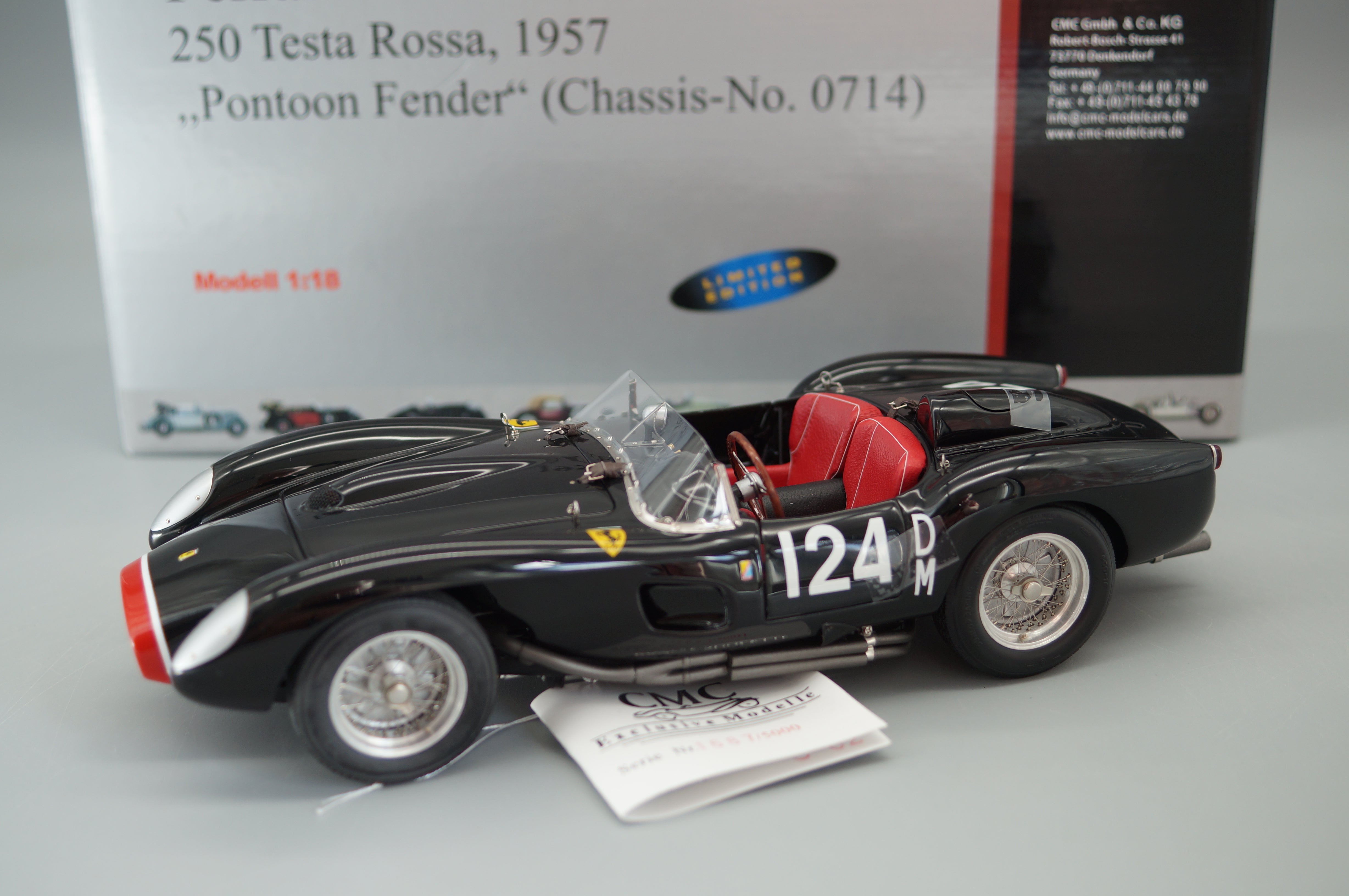 1/18 Ferrari 250 Testa Rossa #DM124 1958 (black) Limited Edition #0602/5000 pieces CMC M-081 -pre-owned-